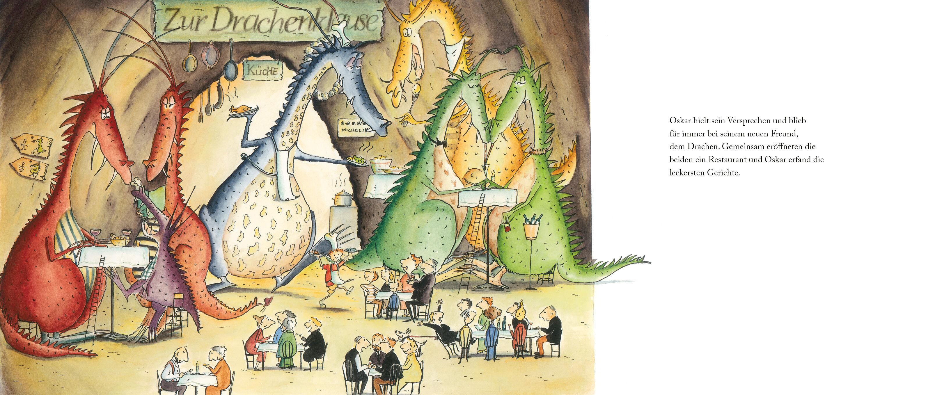 Beispielinhalt (Bild) Oskar und der sehr hungrige Drache