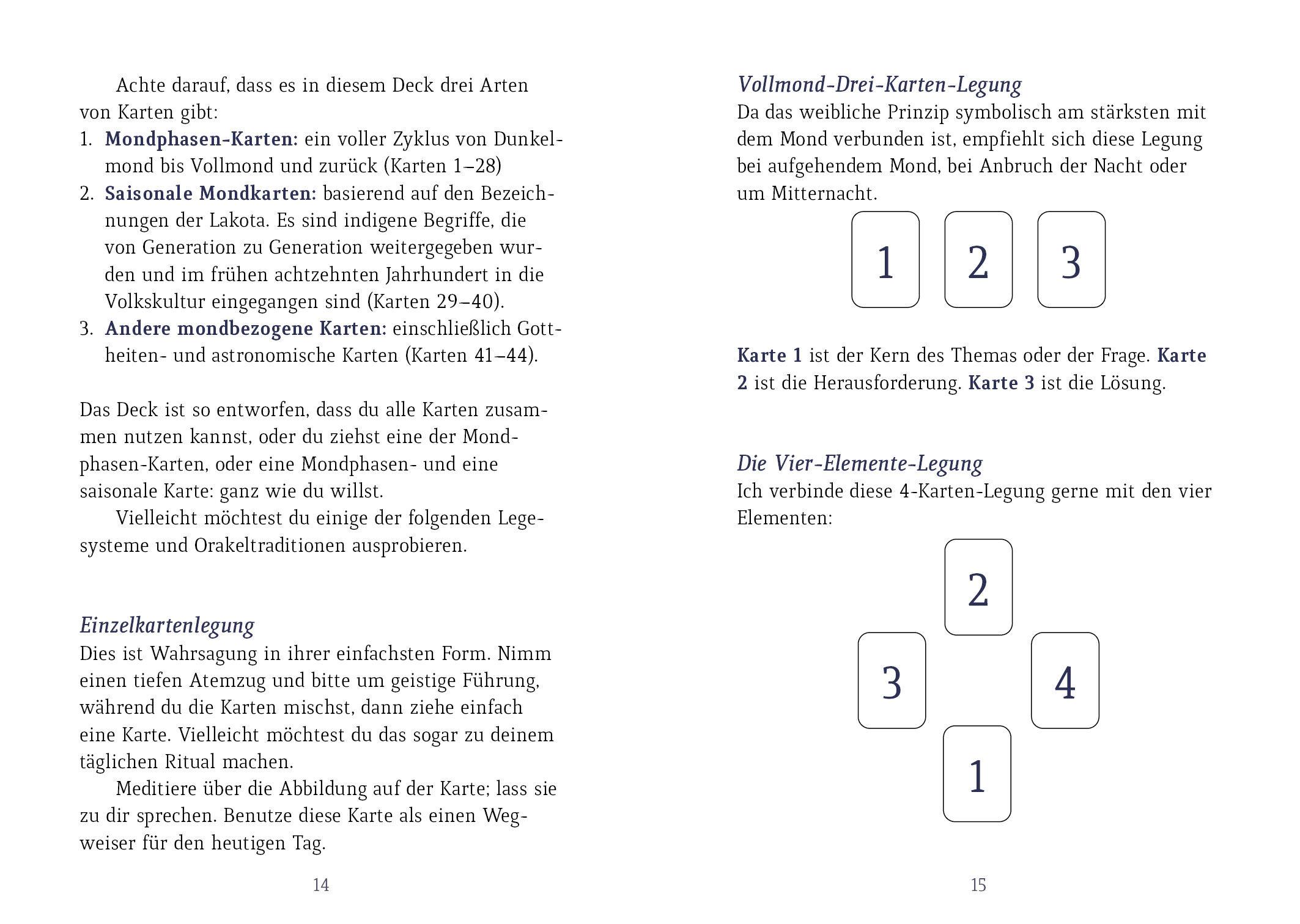 Beispielinhalt (Bild) Queen of the Moon Orakel