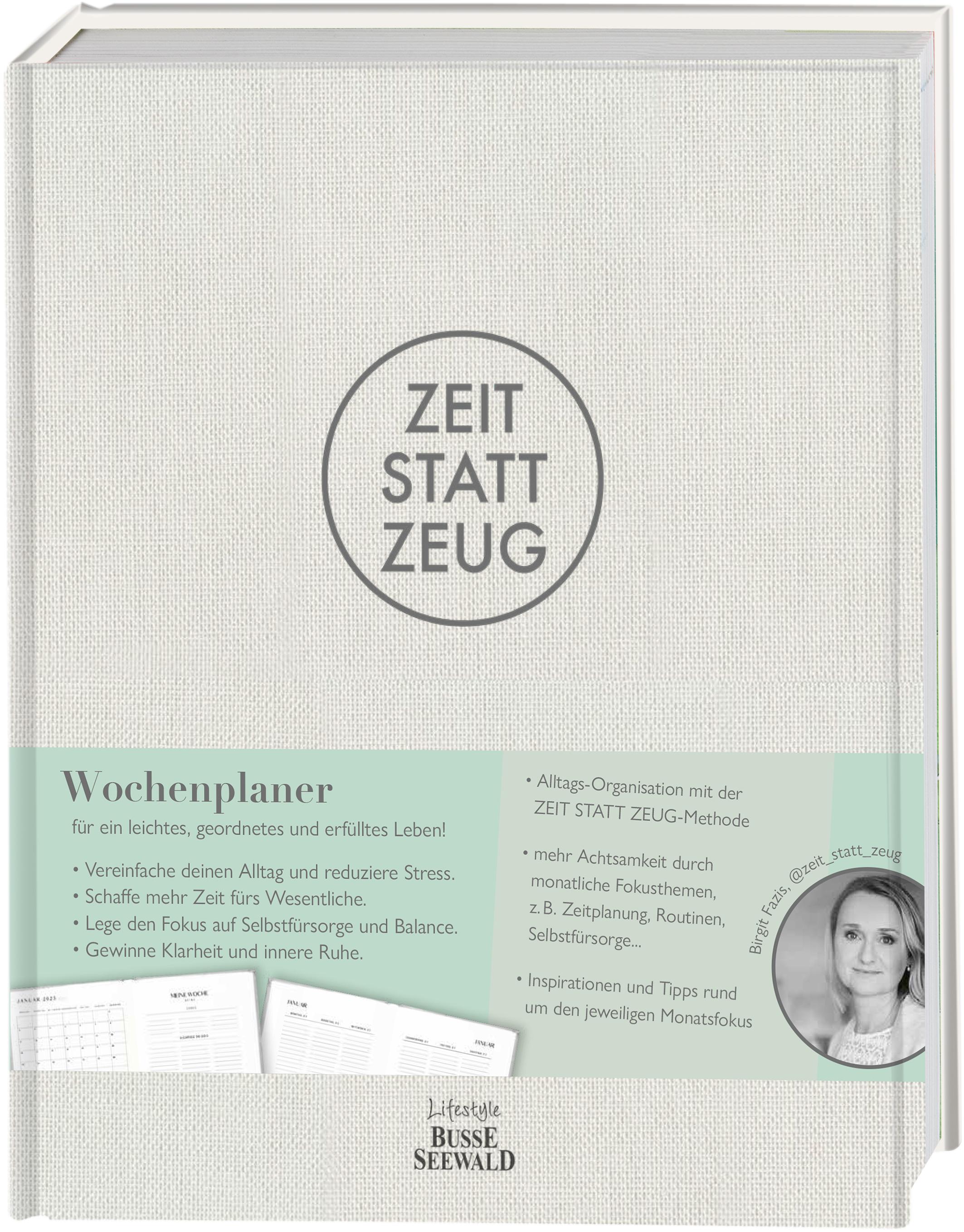 Vorderes Coverbild Zeit statt Zeug: Wochenplaner