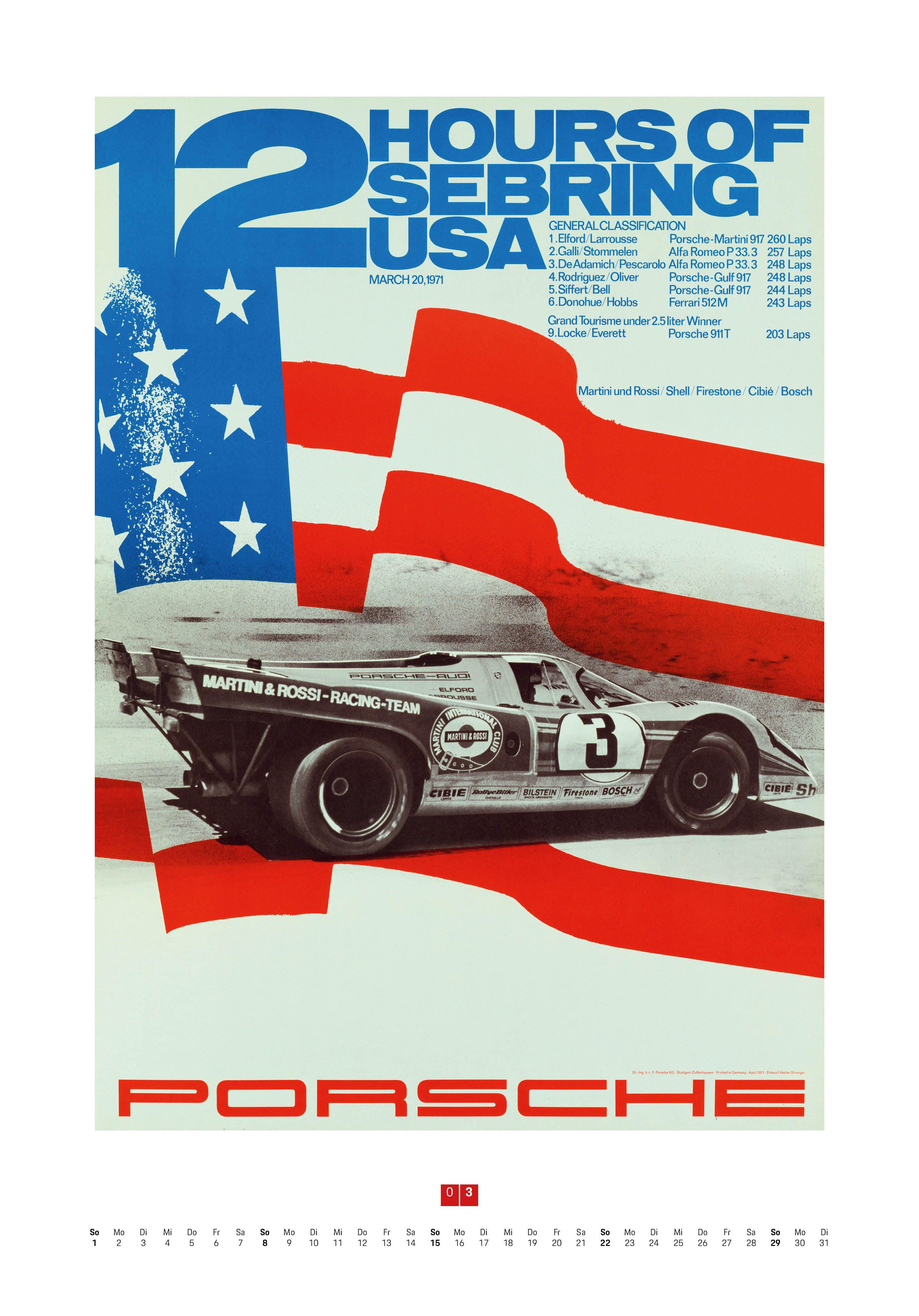 Beispielinhalt (Bild) Porsche Rennplakate 2026