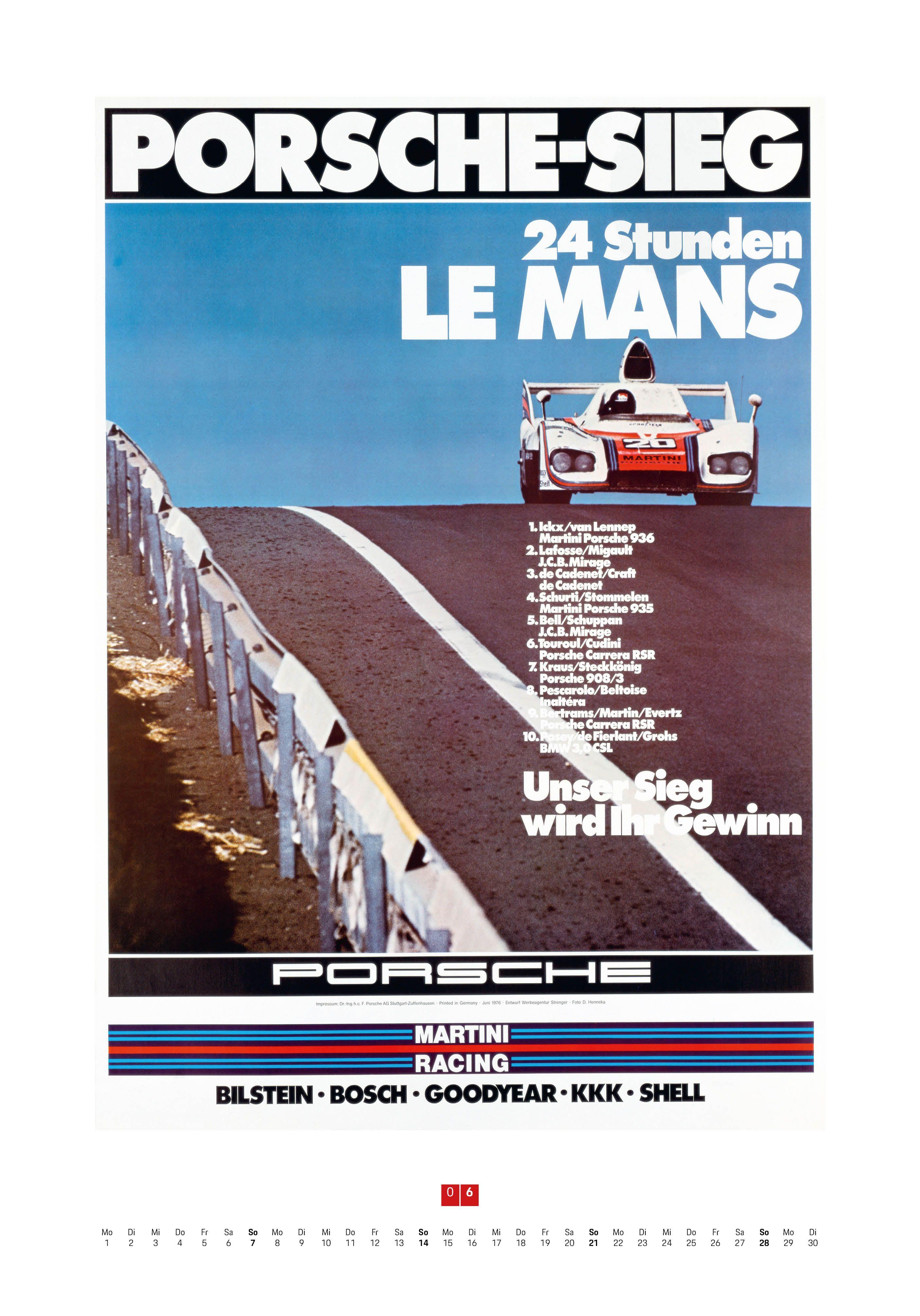 Beispielinhalt (Bild) Porsche Rennplakate 2026