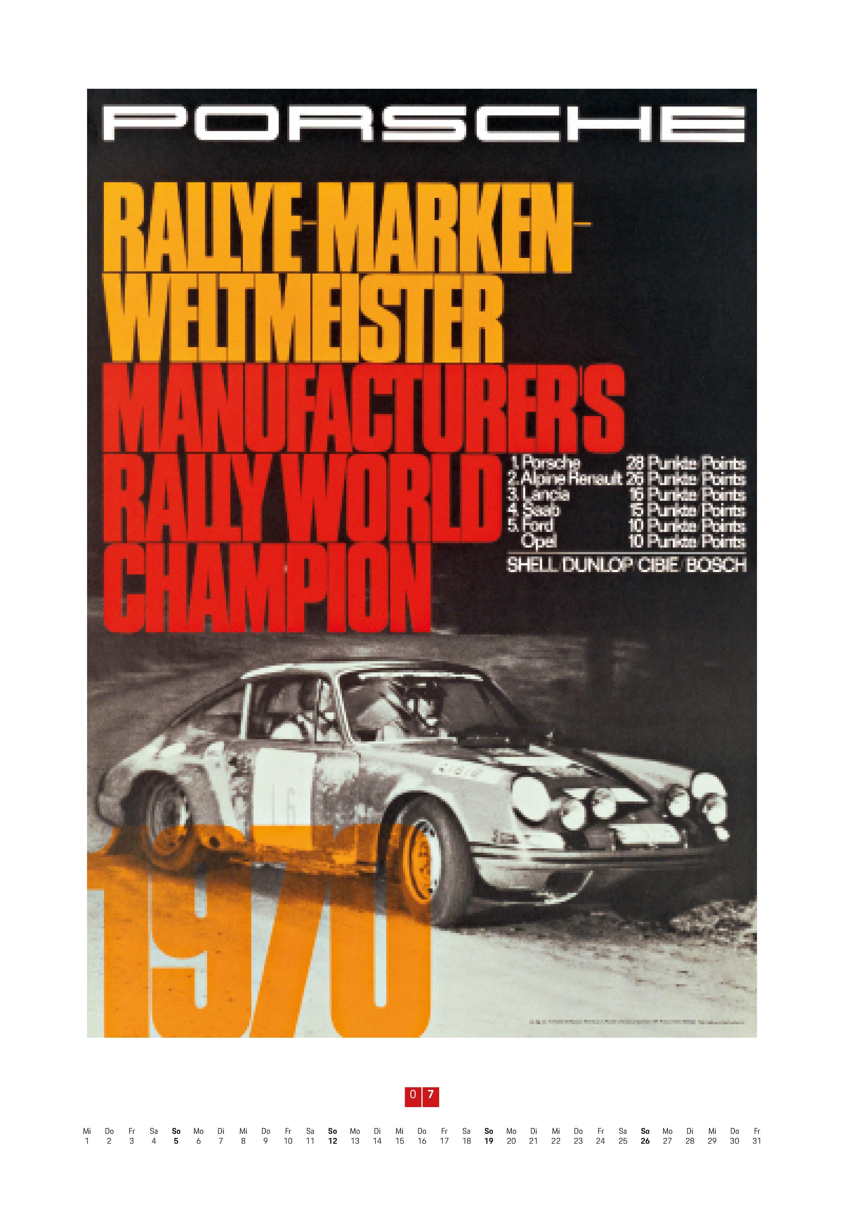 Beispielinhalt (Bild) Porsche Rennplakate 2026