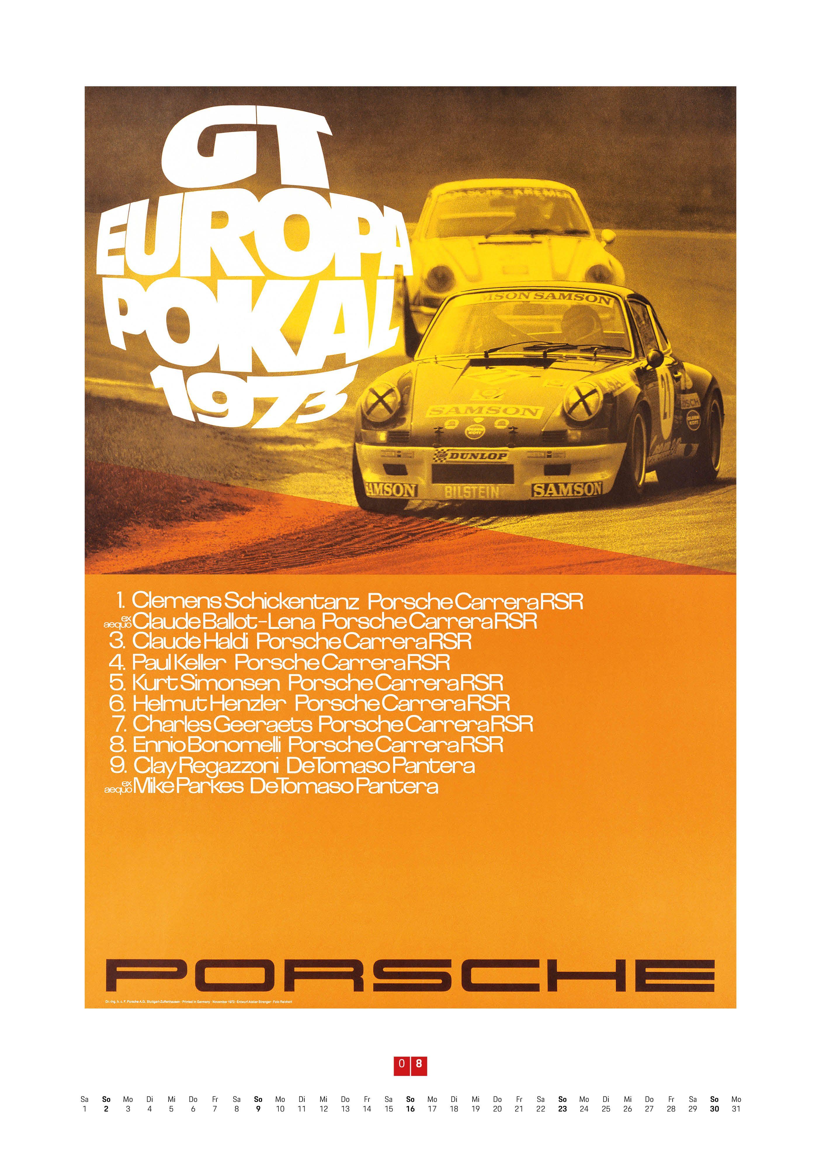 Beispielinhalt (Bild) Porsche Rennplakate 2026