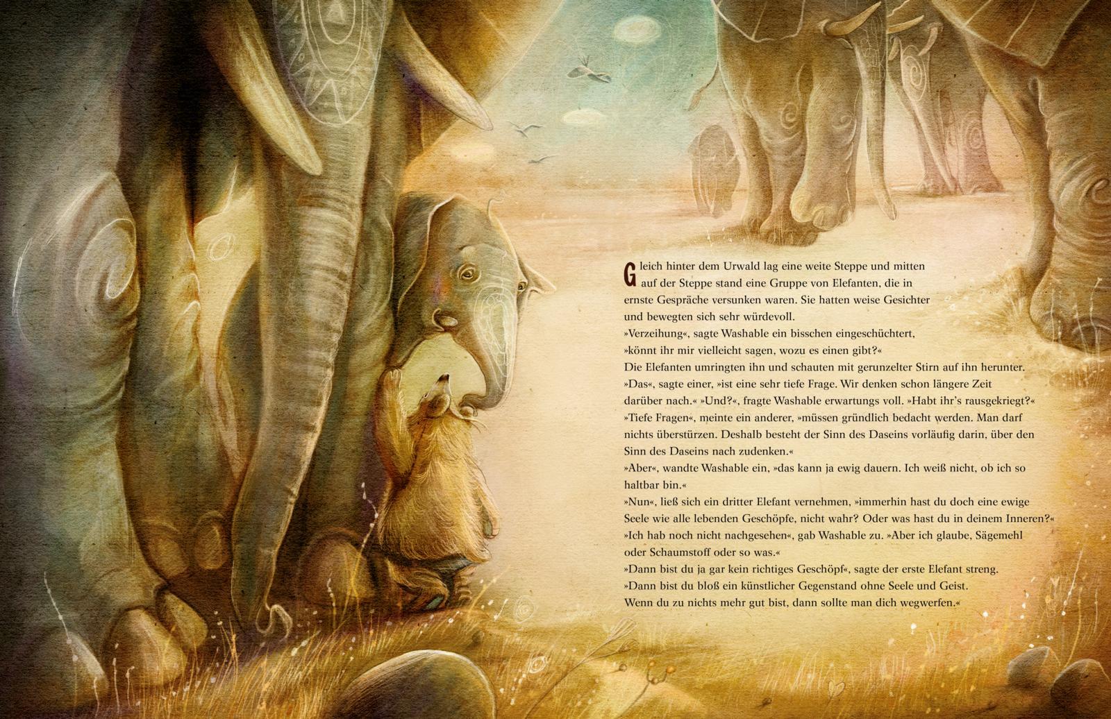 Beispielinhalt (Bild) Der Teddy und die Tiere