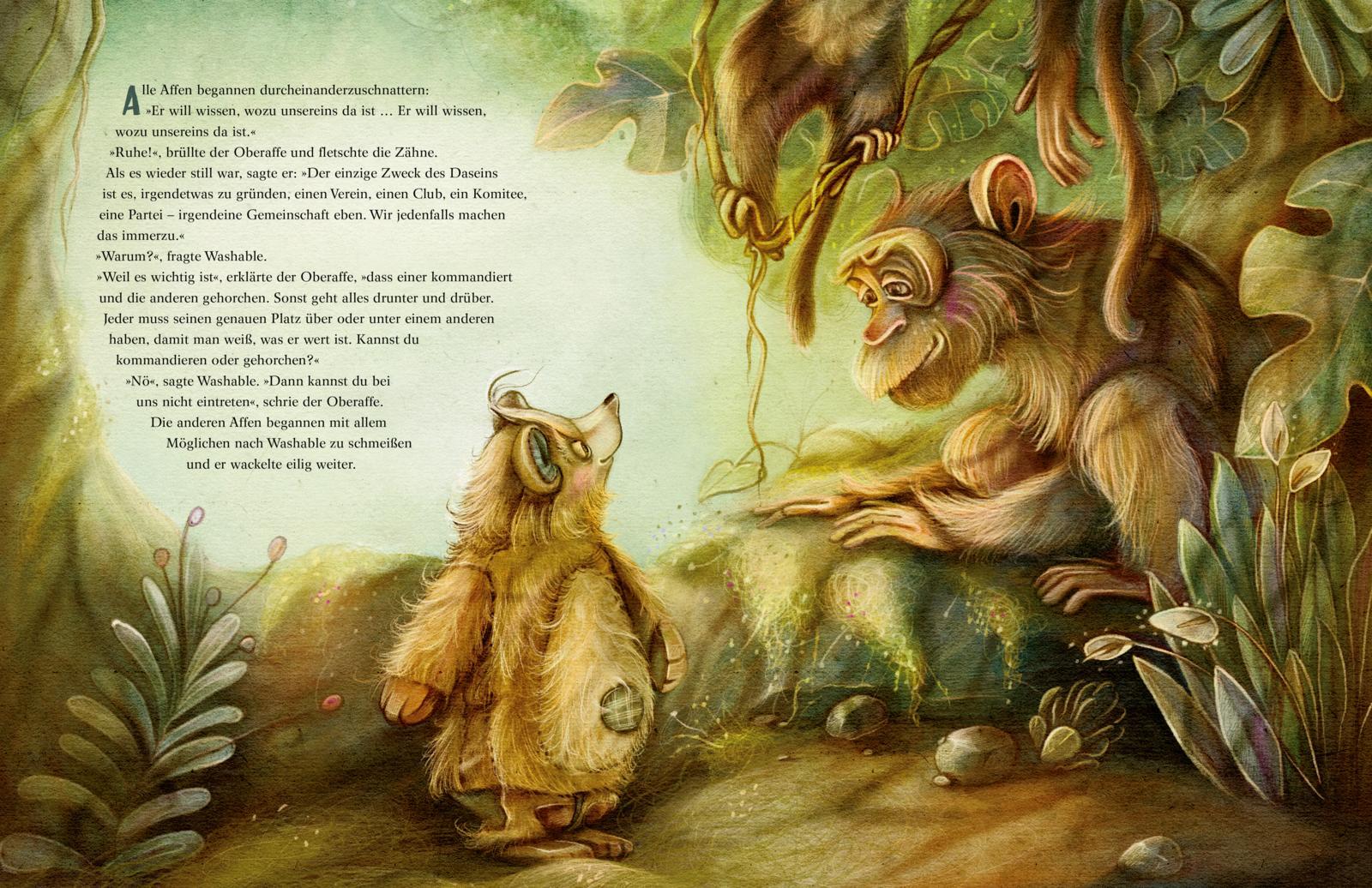Beispielinhalt (Bild) Der Teddy und die Tiere