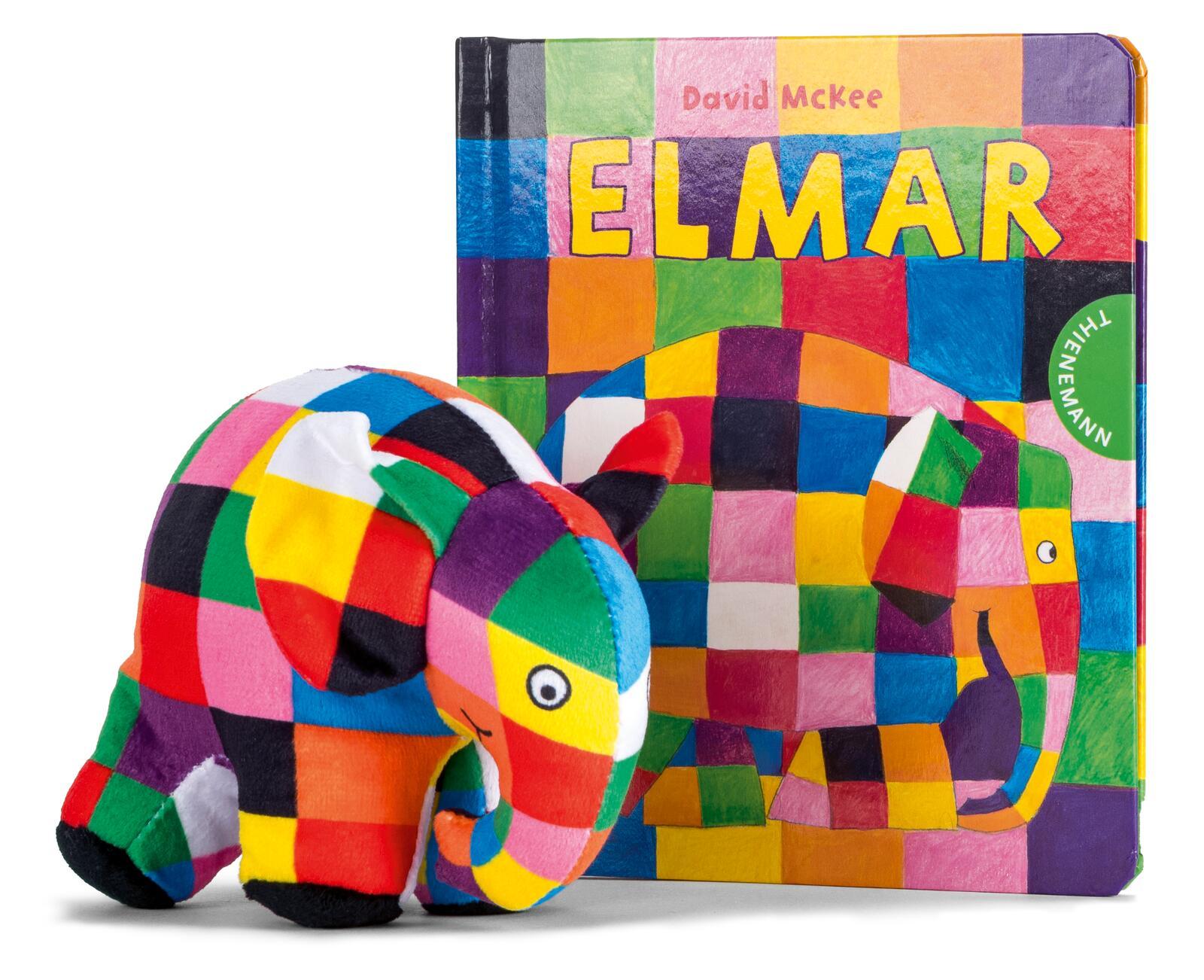 Beispielinhalt (Bild) Elmar: Elmar - Die kunterbunte Geschenkbox