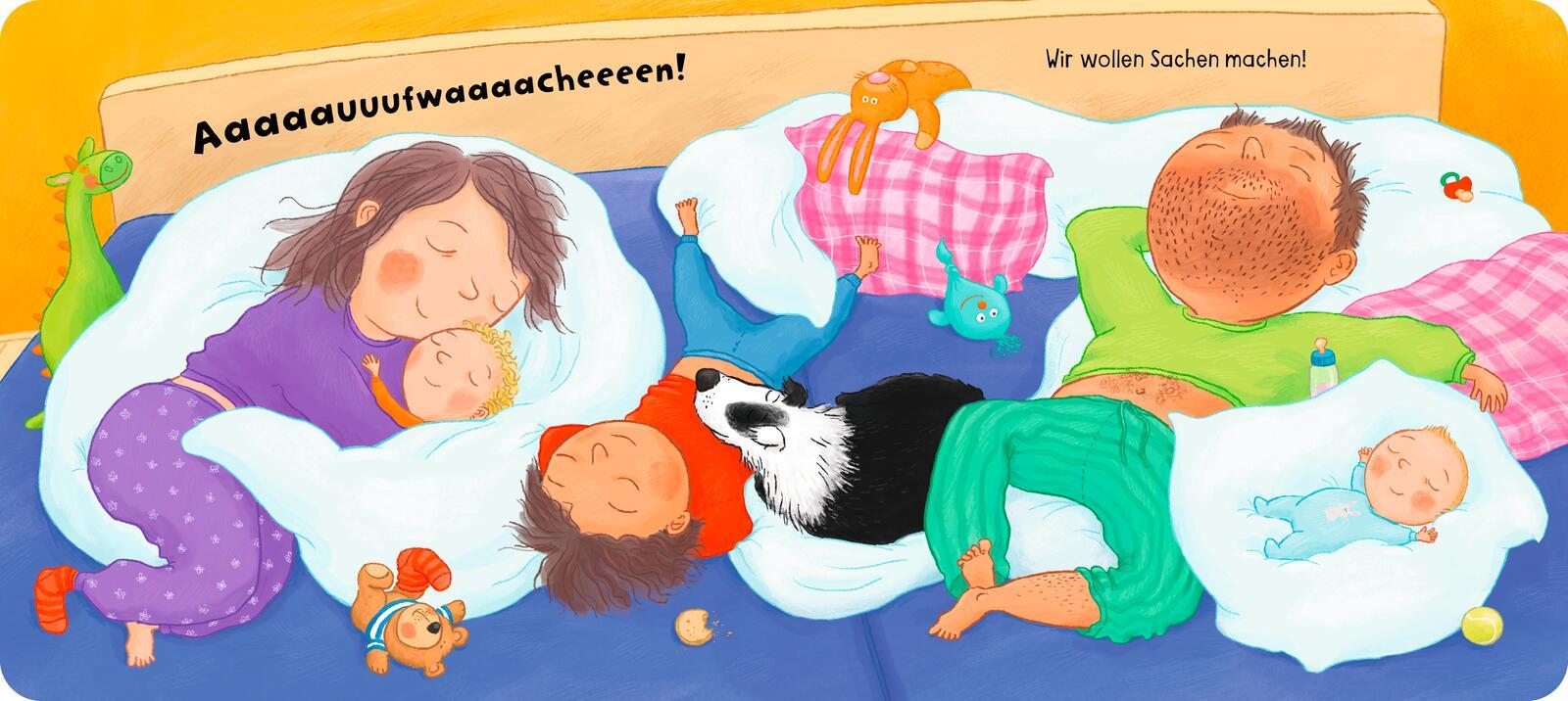 Beispielinhalt (Bild) Aufgewacht, losgelacht!