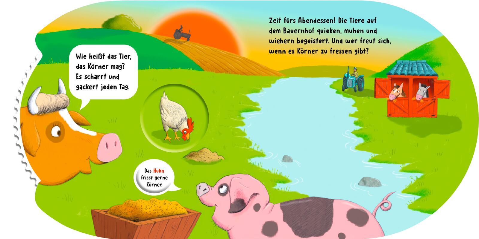 Beispielinhalt (Bild) Dreh das Rad und find´s heraus!: Welches Tier frisst denn hier?