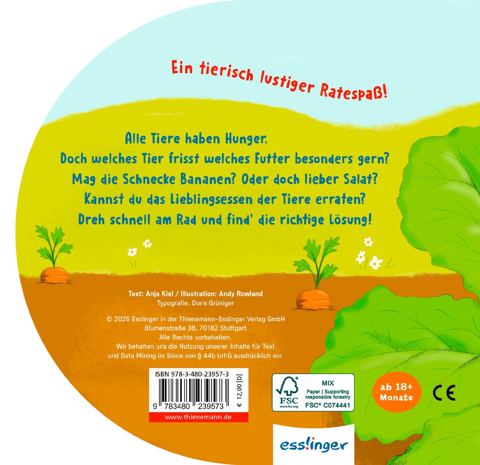 Rückseitencover Dreh das Rad und find´s heraus!: Welches Tier frisst denn hier?