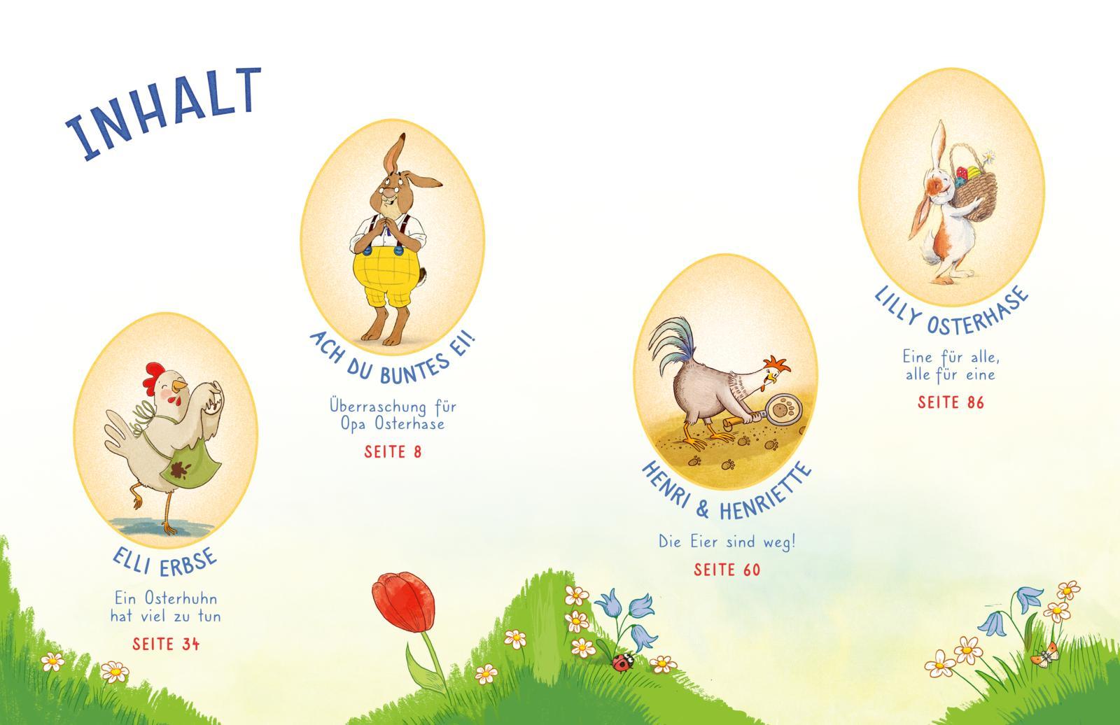 Beispielinhalt (Bild) Was Hase und Huhn an Ostern so tun