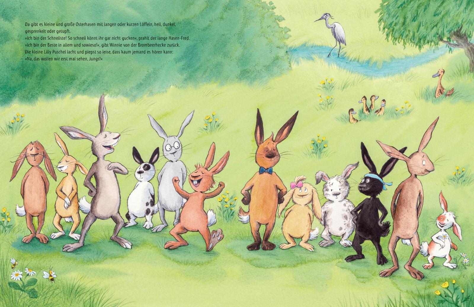 Beispielinhalt (Bild) Was Hase und Huhn an Ostern so tun