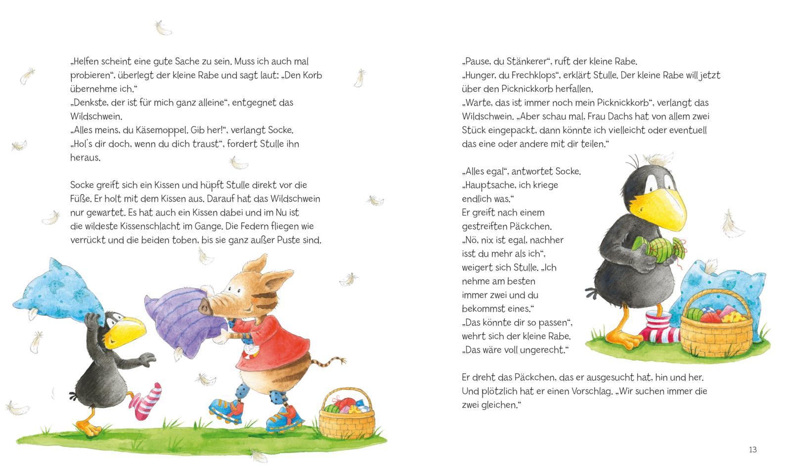 Beispielinhalt (Bild) Der kleine Rabe Socke: Kindergarten-Geschichten