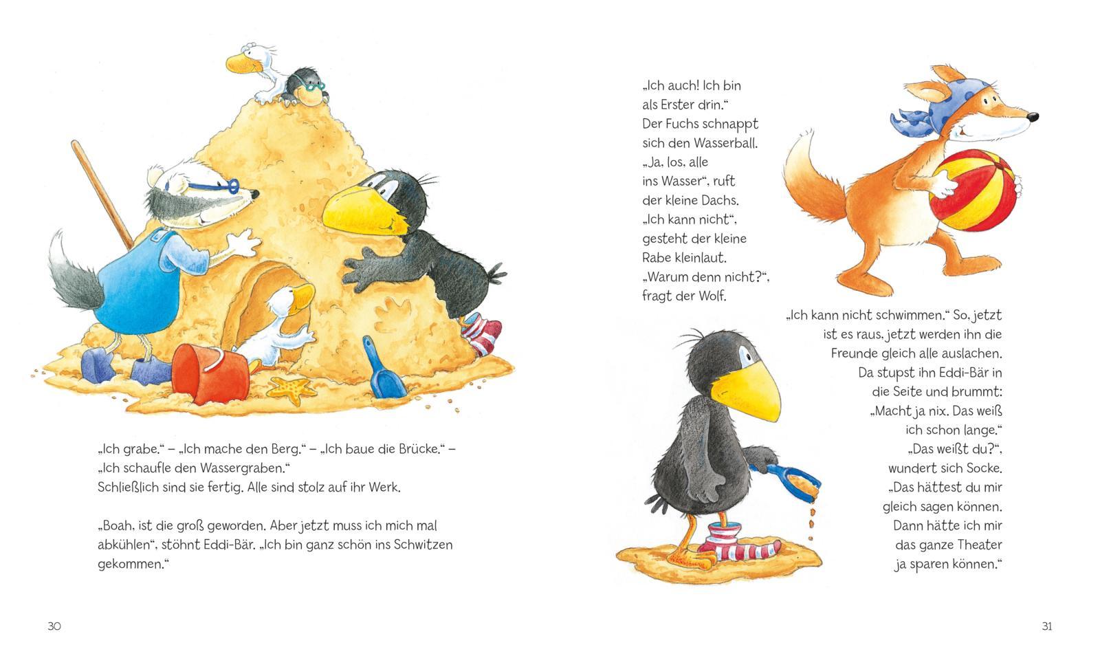 Beispielinhalt (Bild) Der kleine Rabe Socke: Kindergarten-Geschichten