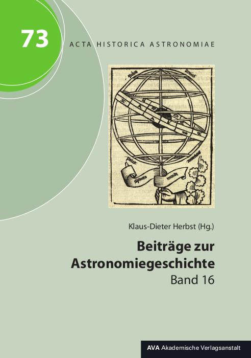 Vorderes Coverbild Beiträge zur Astronomiegeschichte