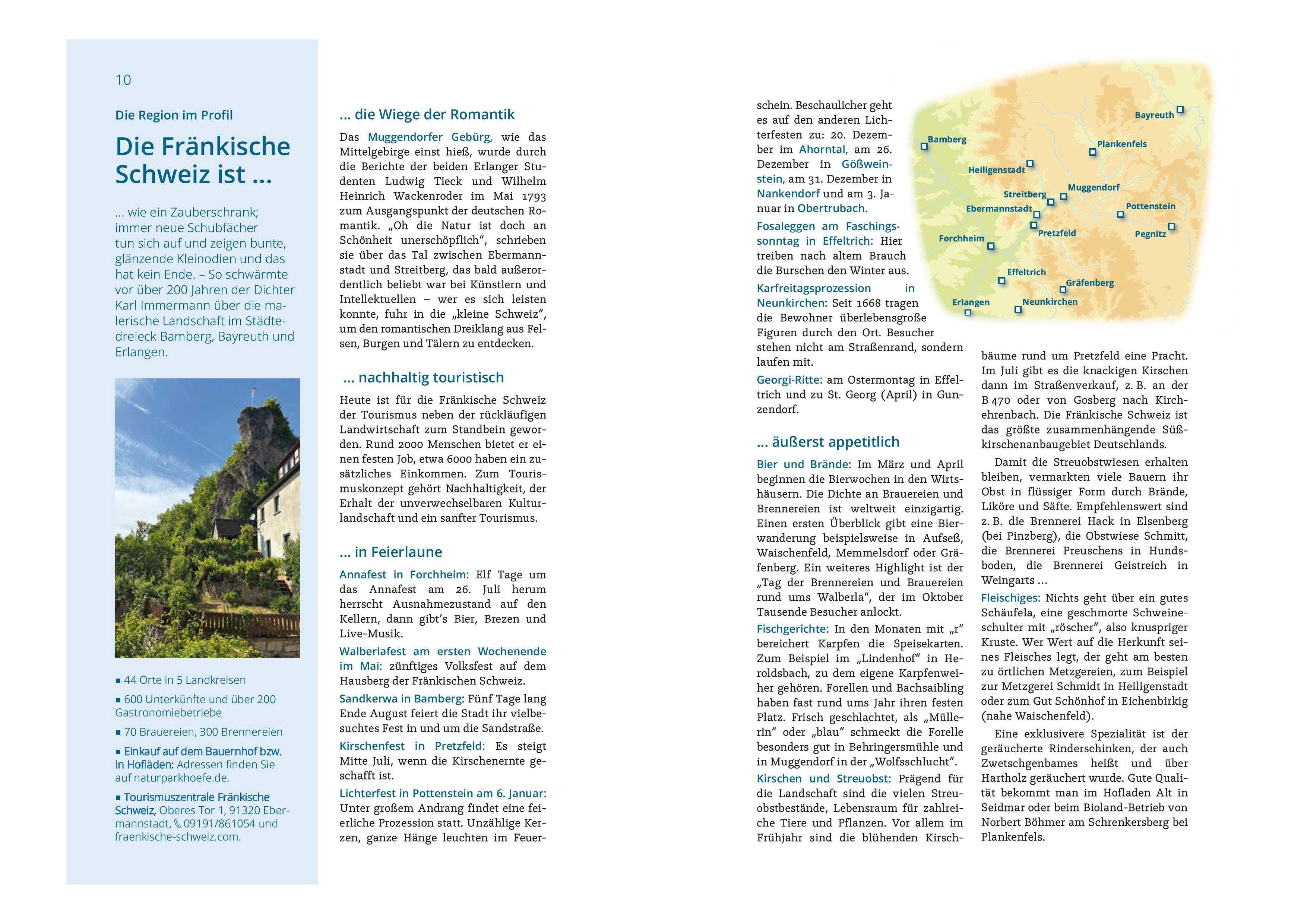Beispielinhalt (Bild) MICHAEL MÜLLER REISEFÜHRER Fränkische Schweiz