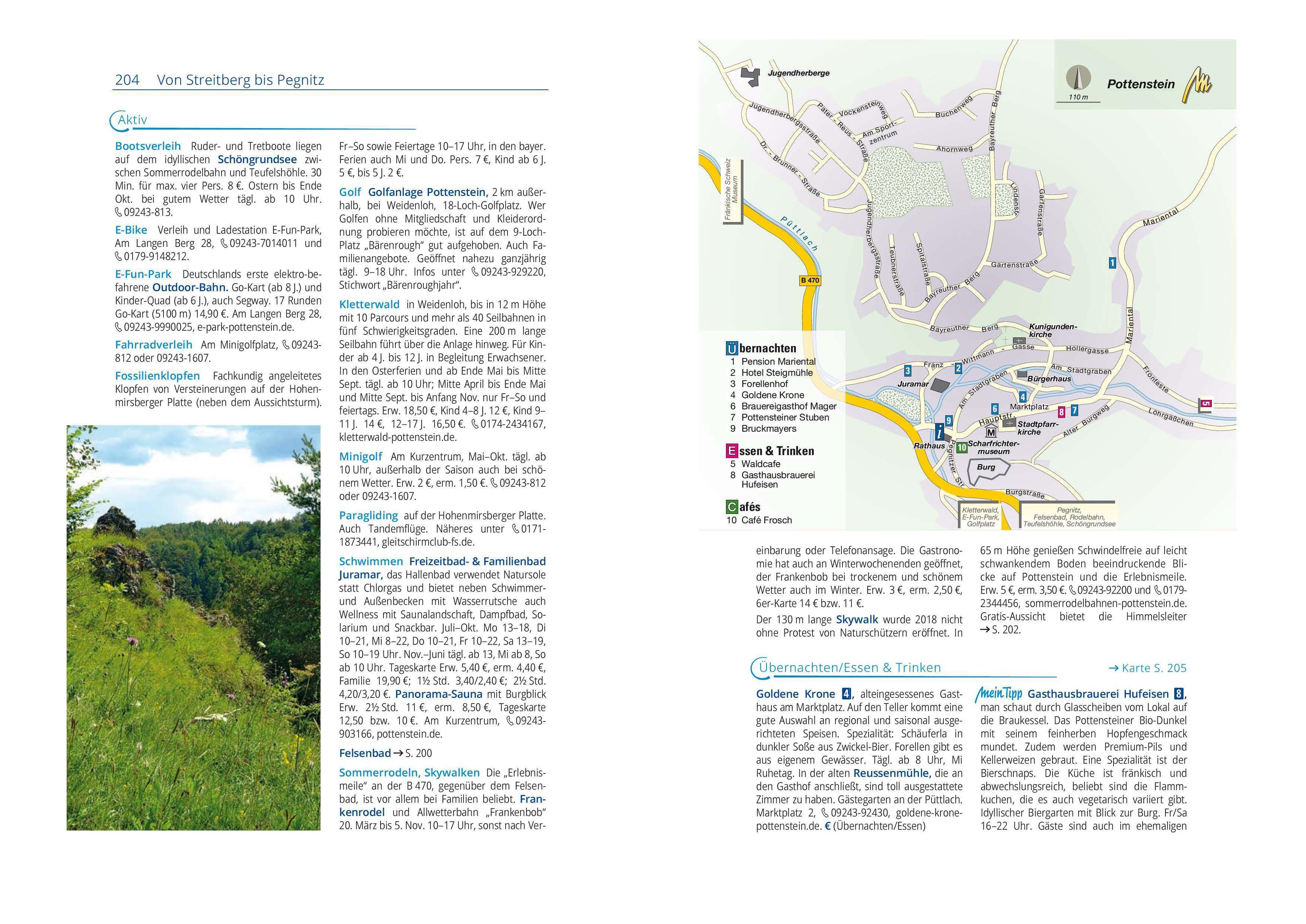 Beispielinhalt (Bild) MICHAEL MÜLLER REISEFÜHRER Fränkische Schweiz