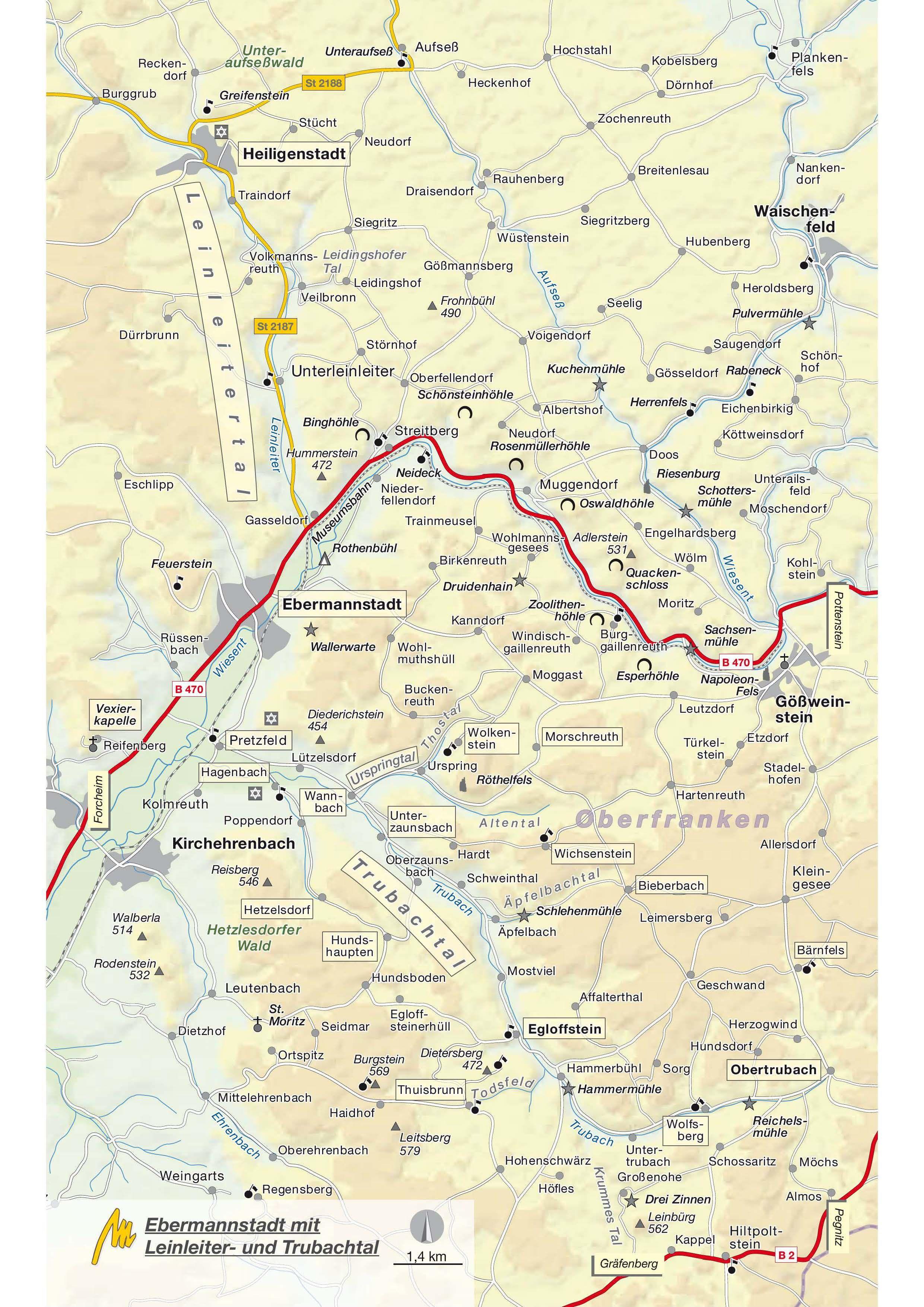 Beispielinhalt (Bild) MICHAEL MÜLLER REISEFÜHRER Fränkische Schweiz