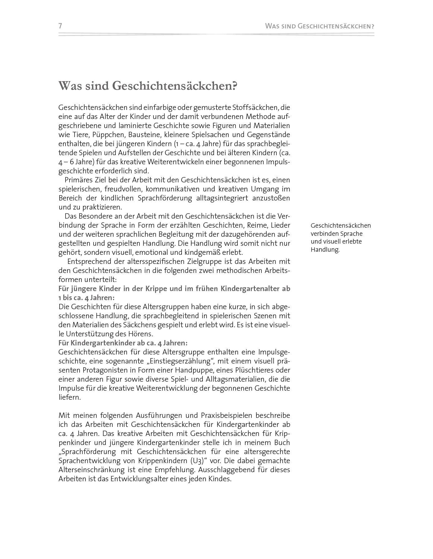 Beispielinhalt (Bild) Sprachförderung mit Geschichtensäckchen (3-6)