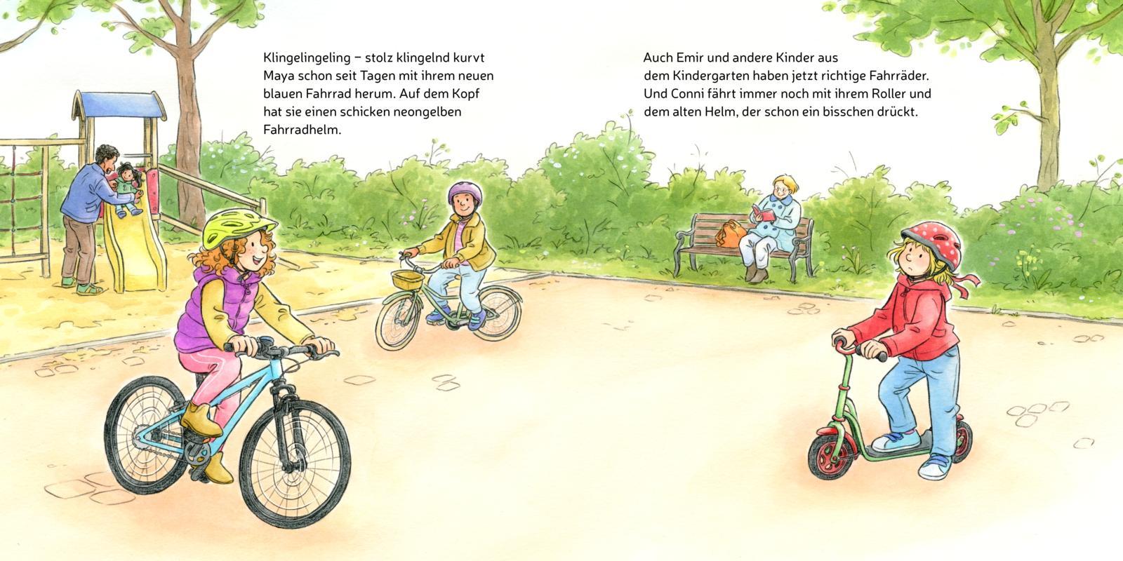 Beispielinhalt (Bild) LESEMAUS 39: Conni lernt Rad fahren