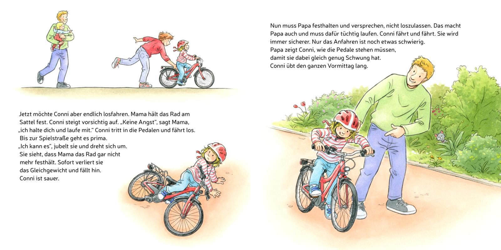 Beispielinhalt (Bild) LESEMAUS 39: Conni lernt Rad fahren