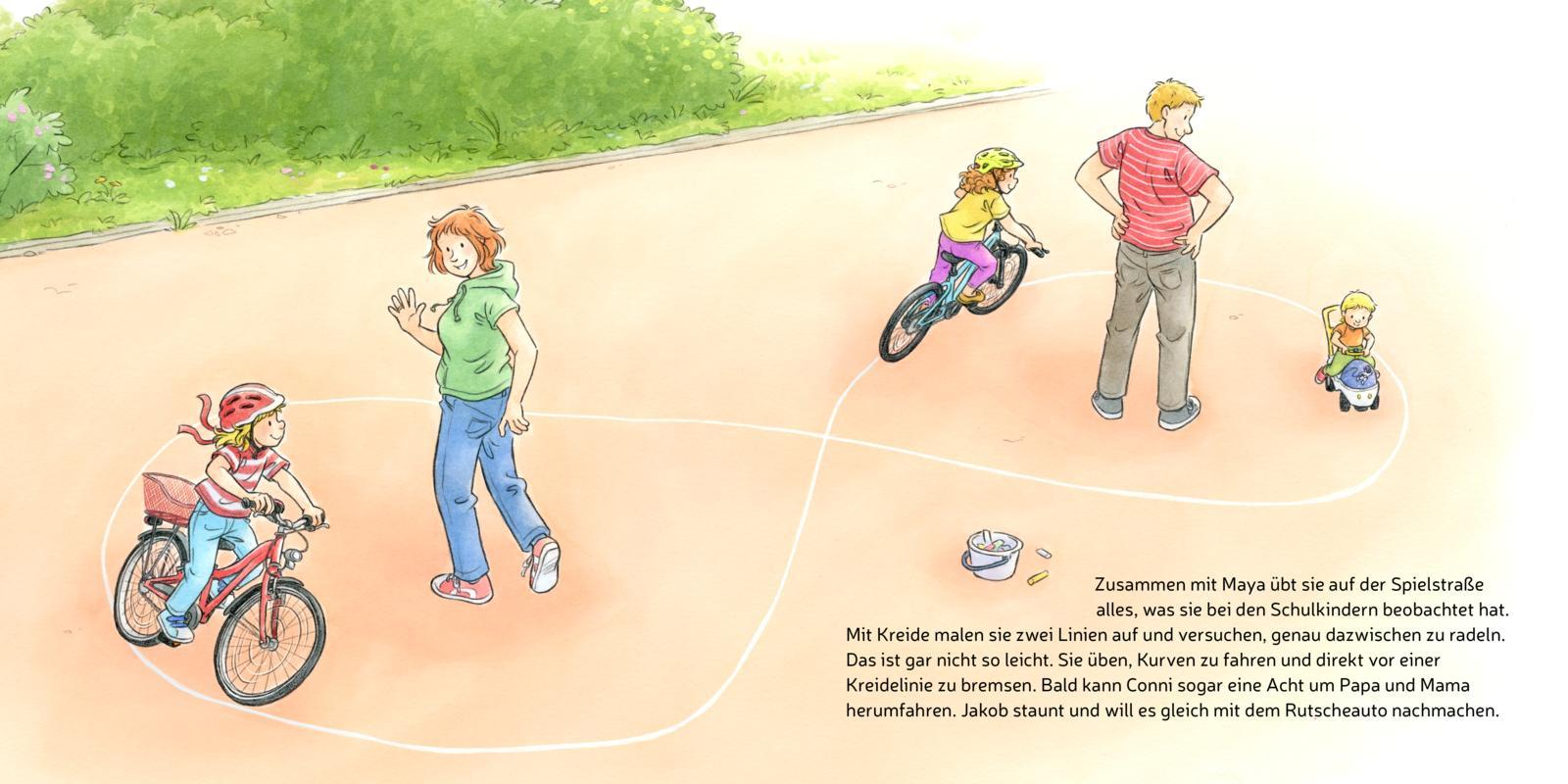 Beispielinhalt (Bild) LESEMAUS 39: Conni lernt Rad fahren