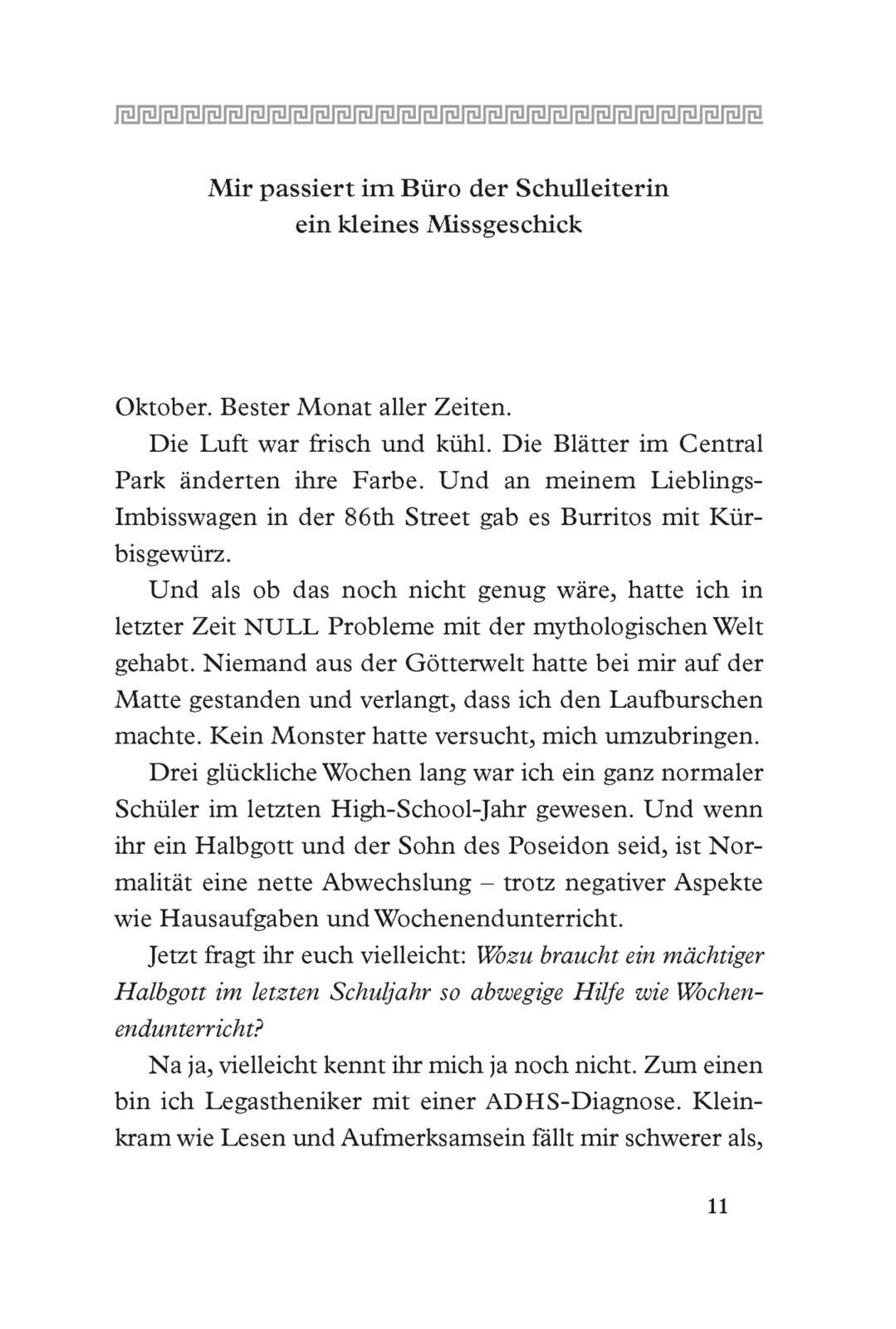 Beispielinhalt (Bild) Percy Jackson 7: Der Zorn der dreifachen Göttin