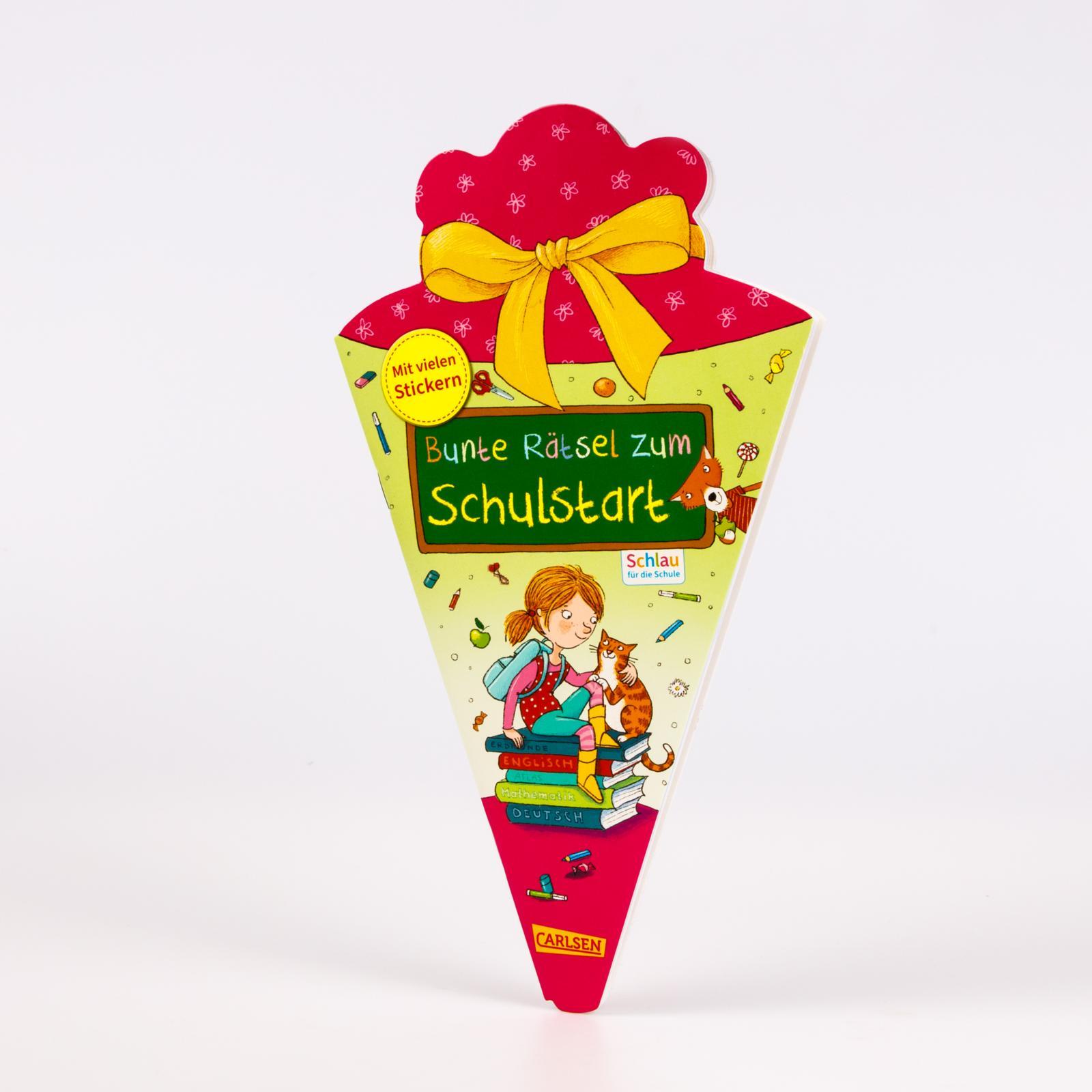 Beispielinhalt (Bild) Schlau für die Schule: Bunte Rätsel zum Schulstart (Schultüte 2025 rosa)