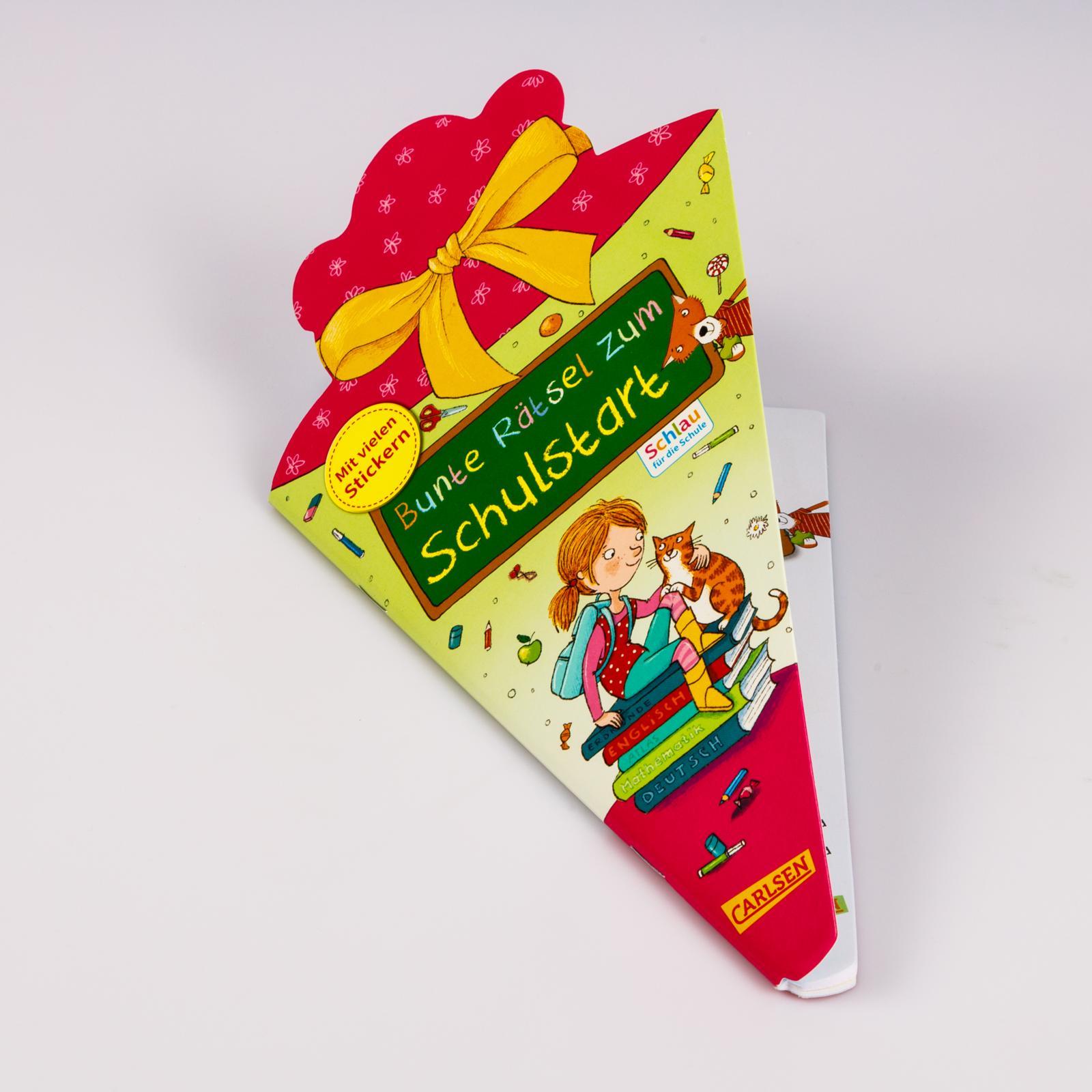 Beispielinhalt (Bild) Schlau für die Schule: Bunte Rätsel zum Schulstart (Schultüte 2025 rosa)