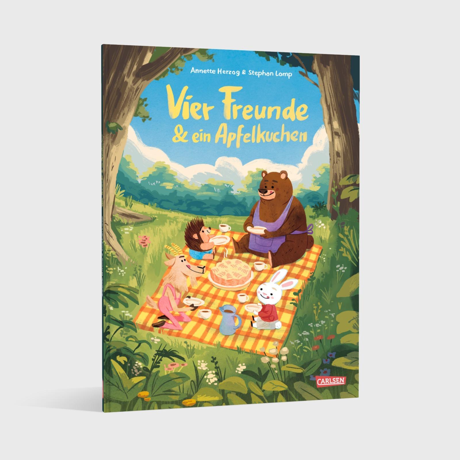 Beispielinhalt (Bild) Vier Freunde und ein Apfelkuchen
