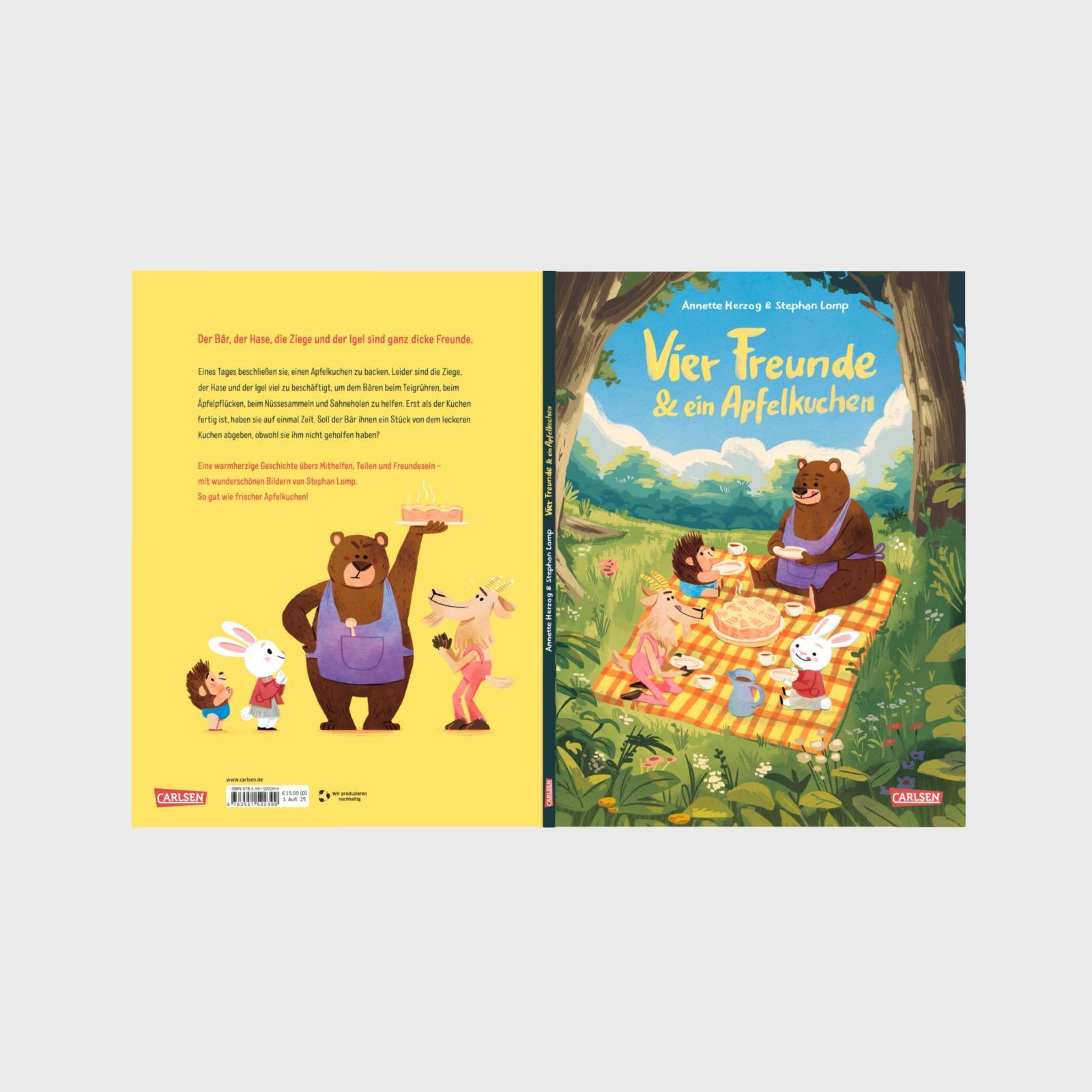 Beispielinhalt (Bild) Vier Freunde und ein Apfelkuchen