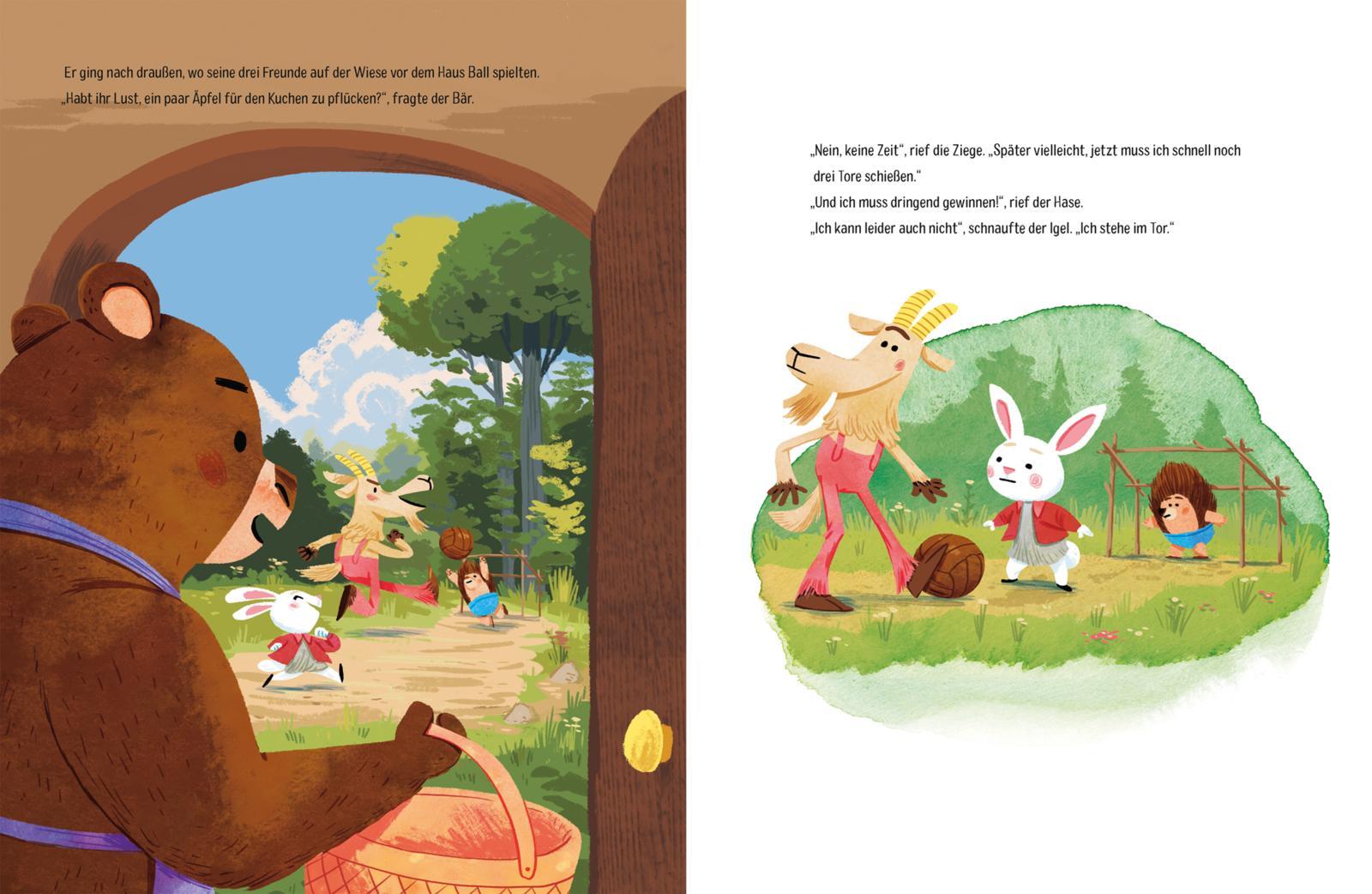 Beispielinhalt (Bild) Vier Freunde und ein Apfelkuchen