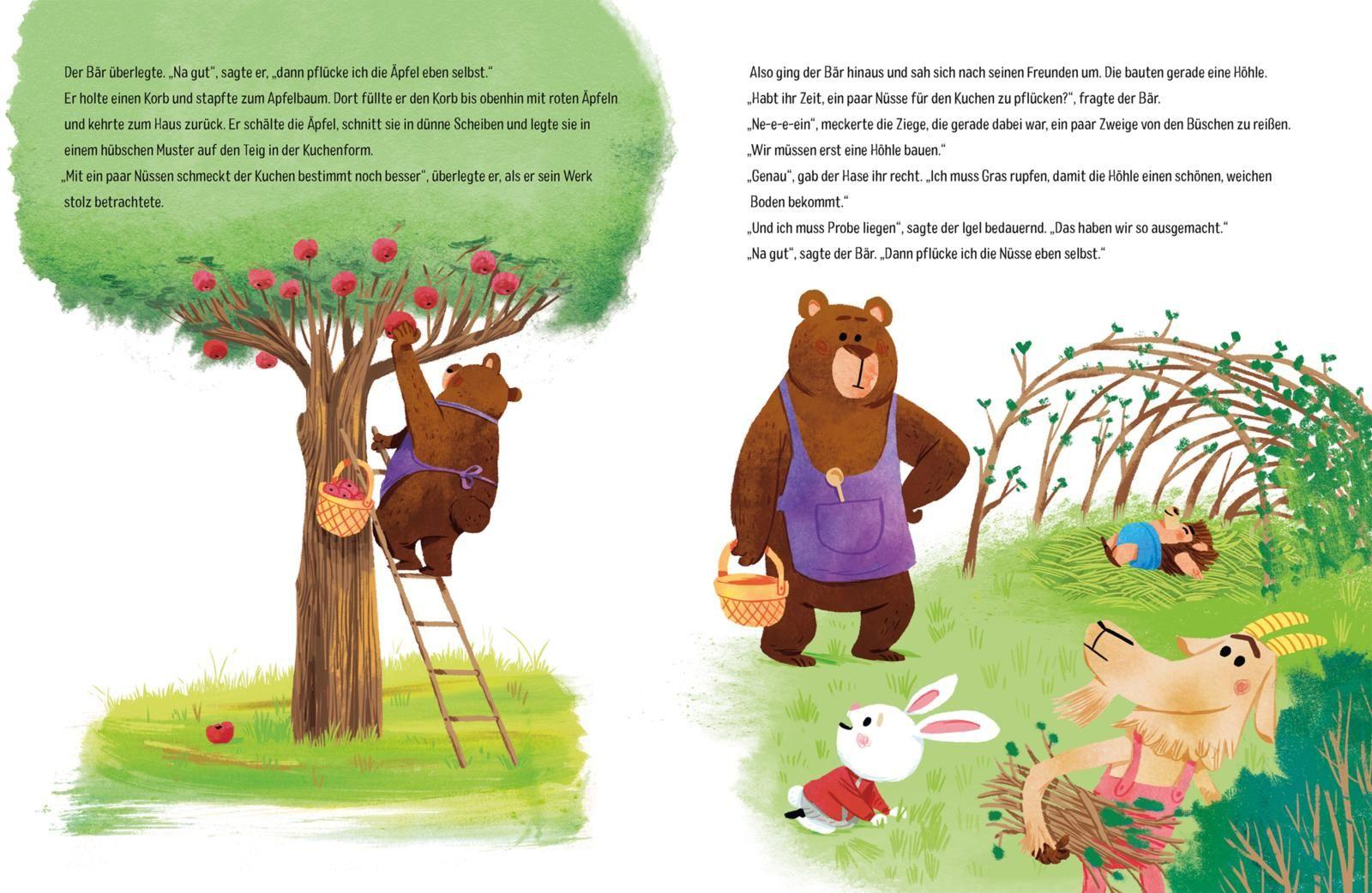 Beispielinhalt (Bild) Vier Freunde und ein Apfelkuchen