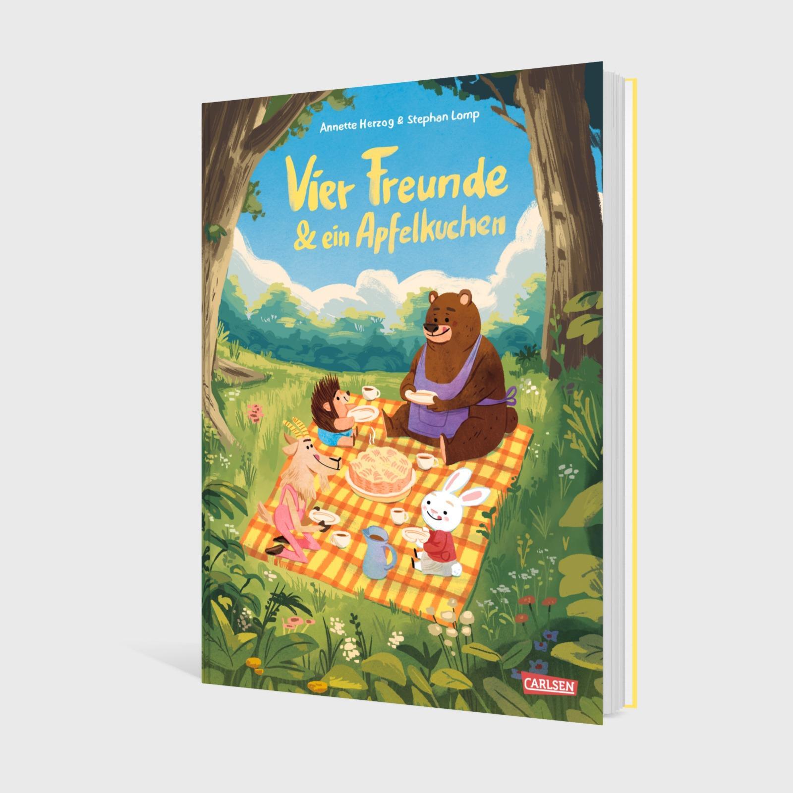 Beispielinhalt (Bild) Vier Freunde und ein Apfelkuchen