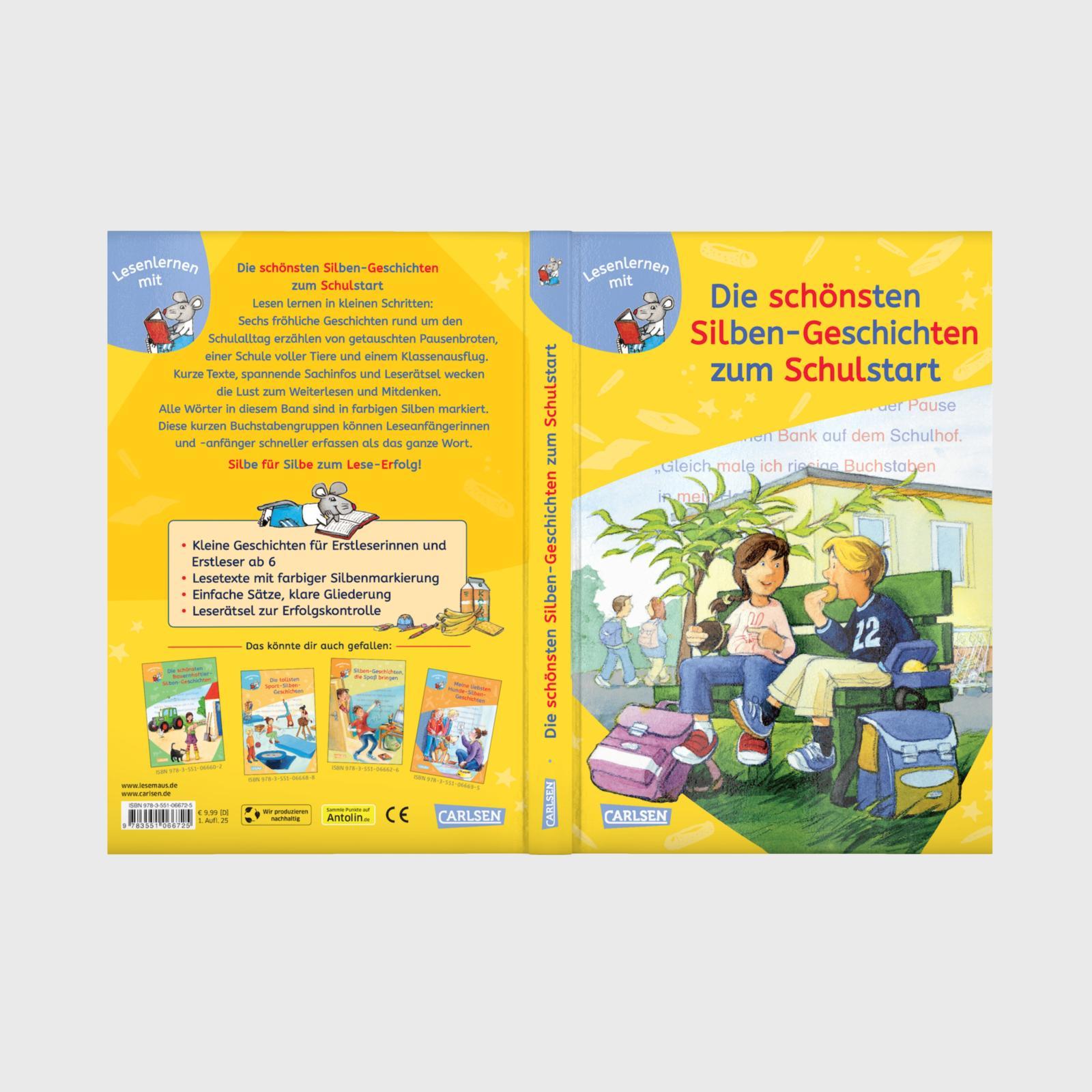 Beispielinhalt (Bild) LESEMAUS zum Lesenlernen Sammelbände: Die schönsten Silben-Geschichten zum Schulstart