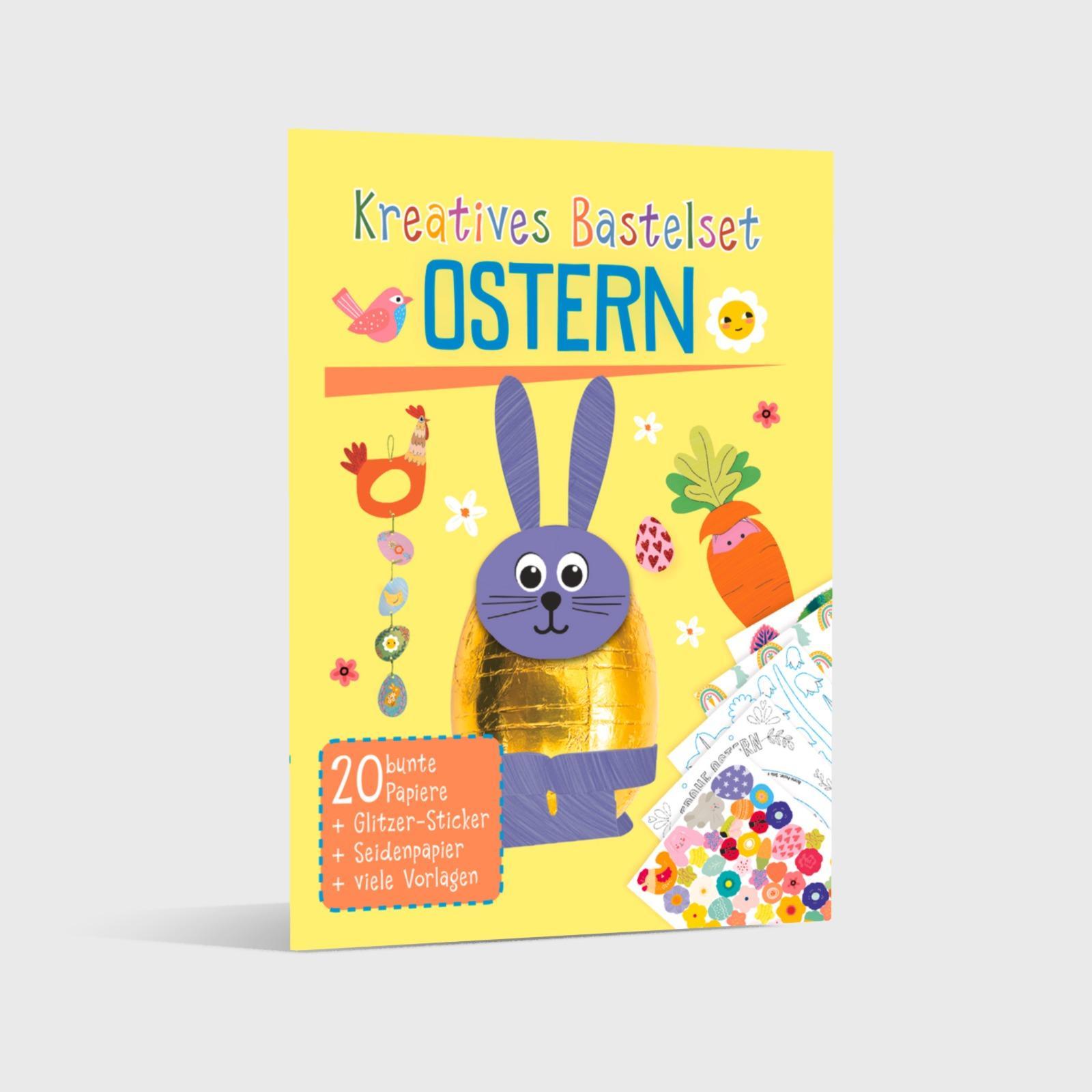 Beispielinhalt (Bild) Bastelset für Kinder: Kreatives Bastelset: Ostern