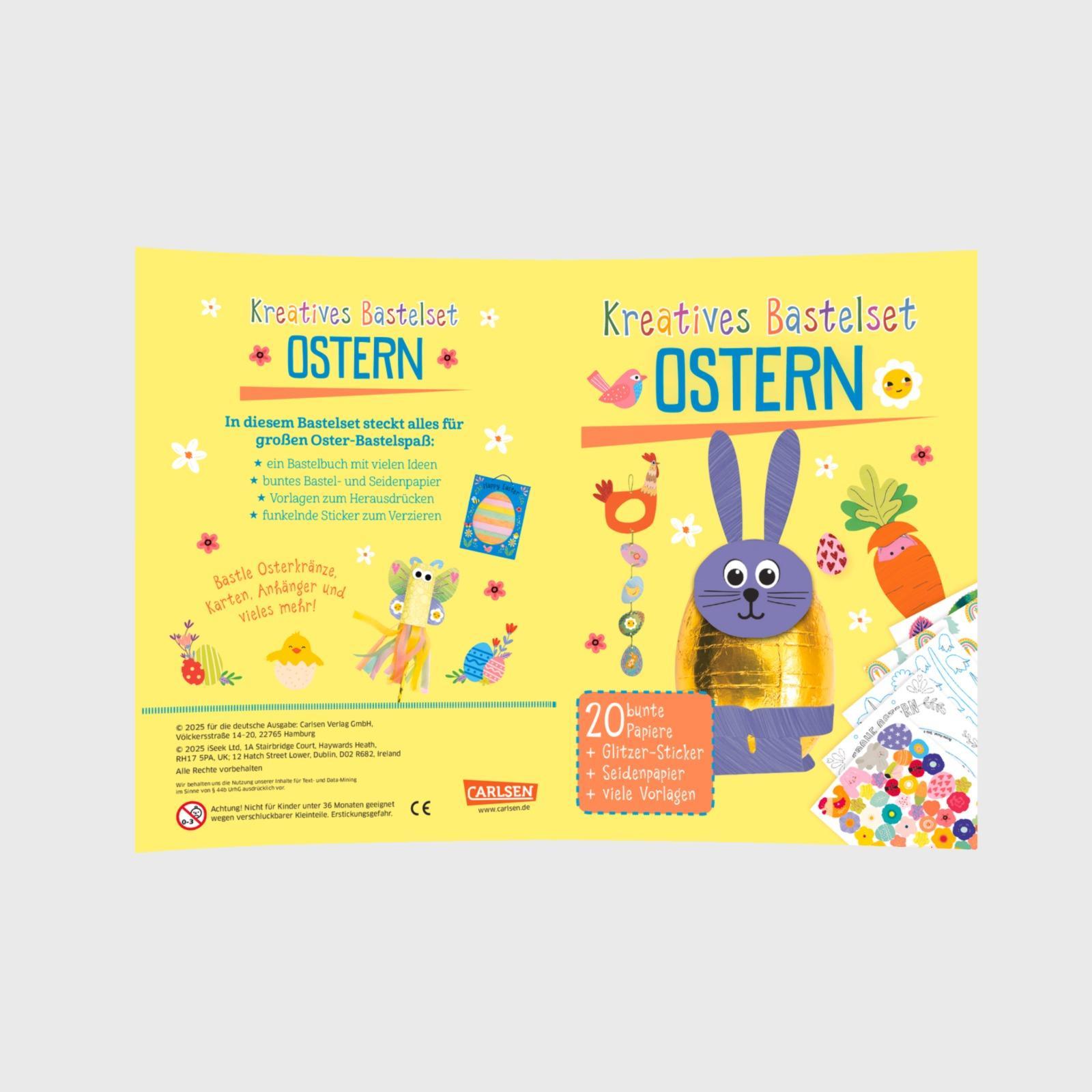 Beispielinhalt (Bild) Bastelset für Kinder: Kreatives Bastelset: Ostern