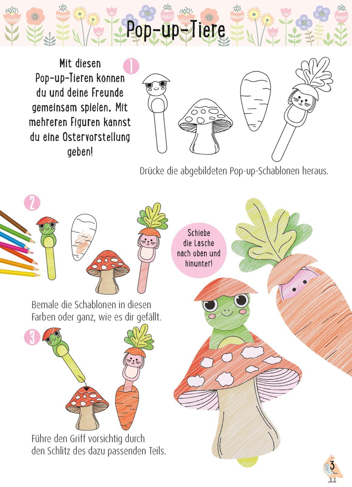Beispielinhalt (Bild) Bastelset für Kinder: Kreatives Bastelset: Ostern