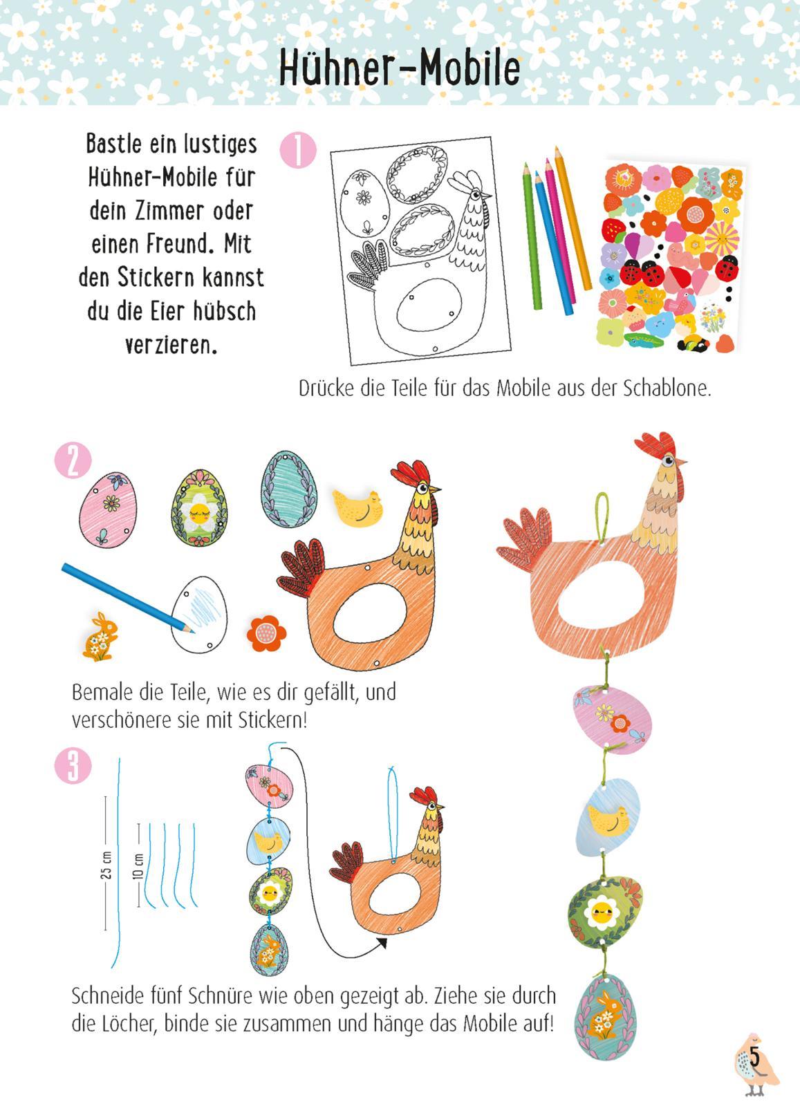 Beispielinhalt (Bild) Bastelset für Kinder: Kreatives Bastelset: Ostern
