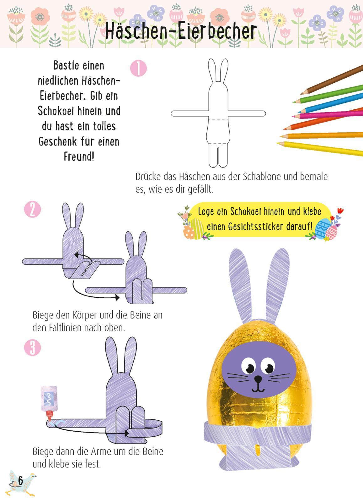 Beispielinhalt (Bild) Bastelset für Kinder: Kreatives Bastelset: Ostern