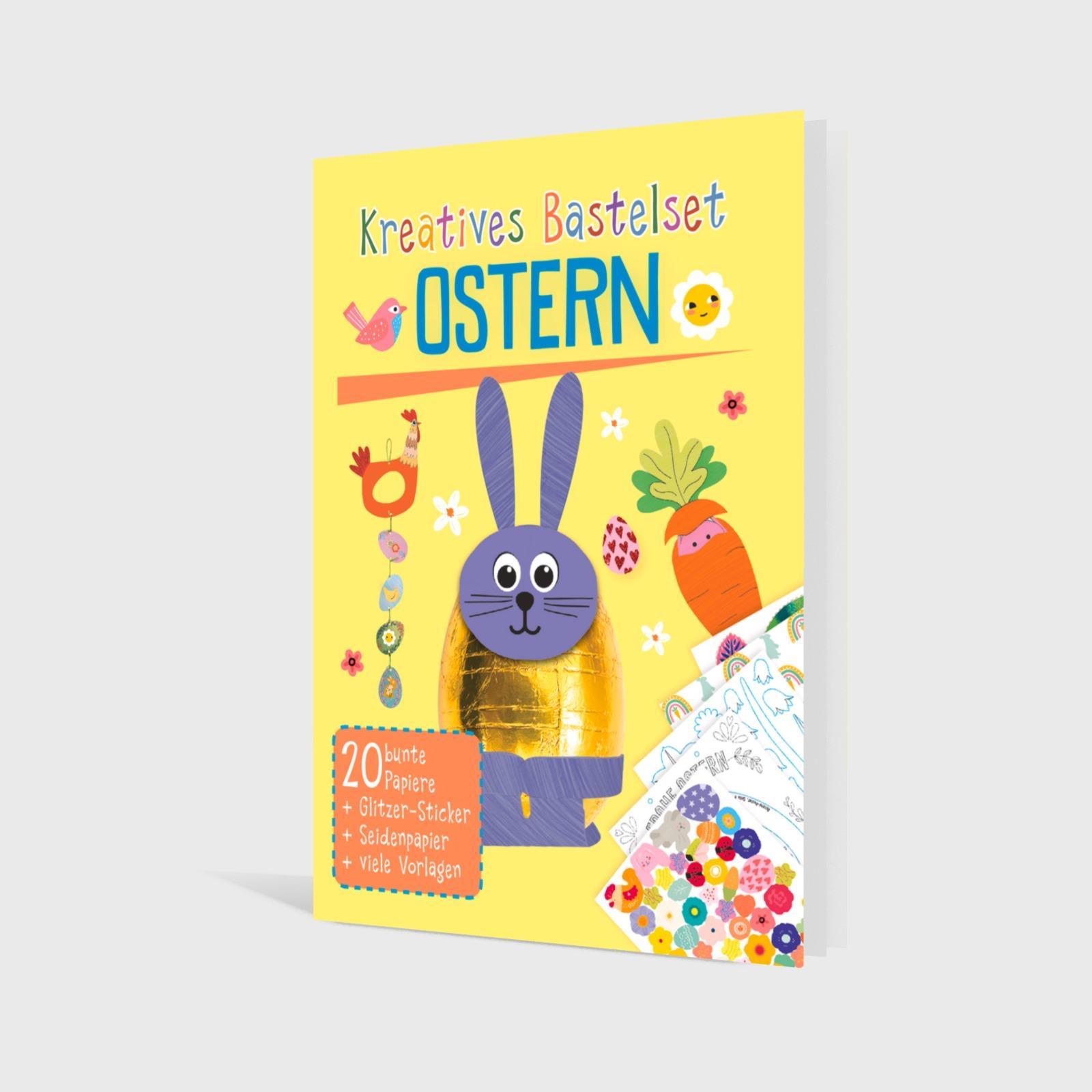 Beispielinhalt (Bild) Bastelset für Kinder: Kreatives Bastelset: Ostern
