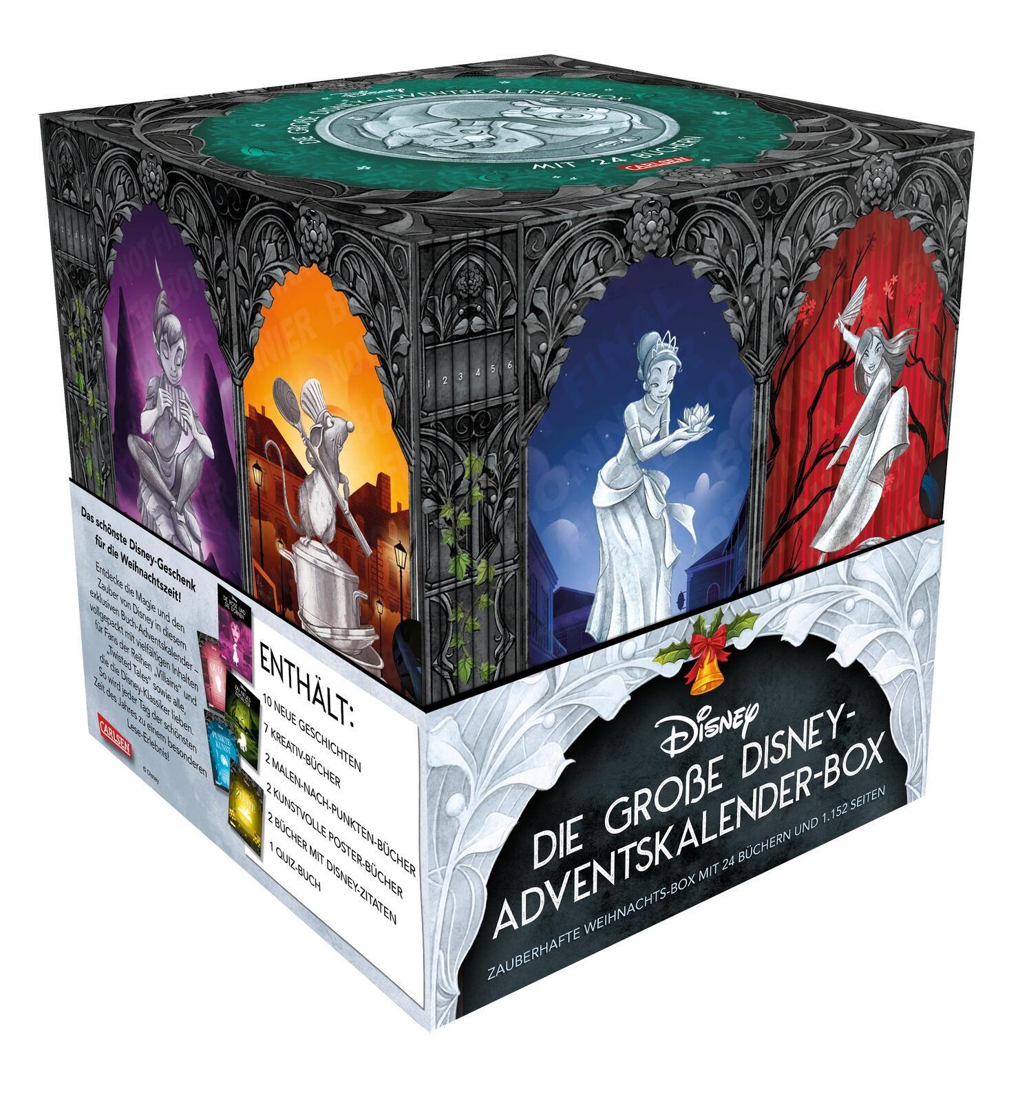 Vorderes Coverbild Disney: Die große Disney-Adventskalender-Box 2025 - Zauberhafte Weihnachts-Box mit 24 Büchern und 1.152 Seiten für Young Adults