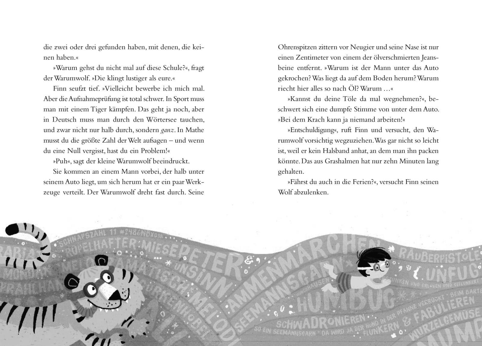 Beispielinhalt (Bild) Der kleine Warumwolf