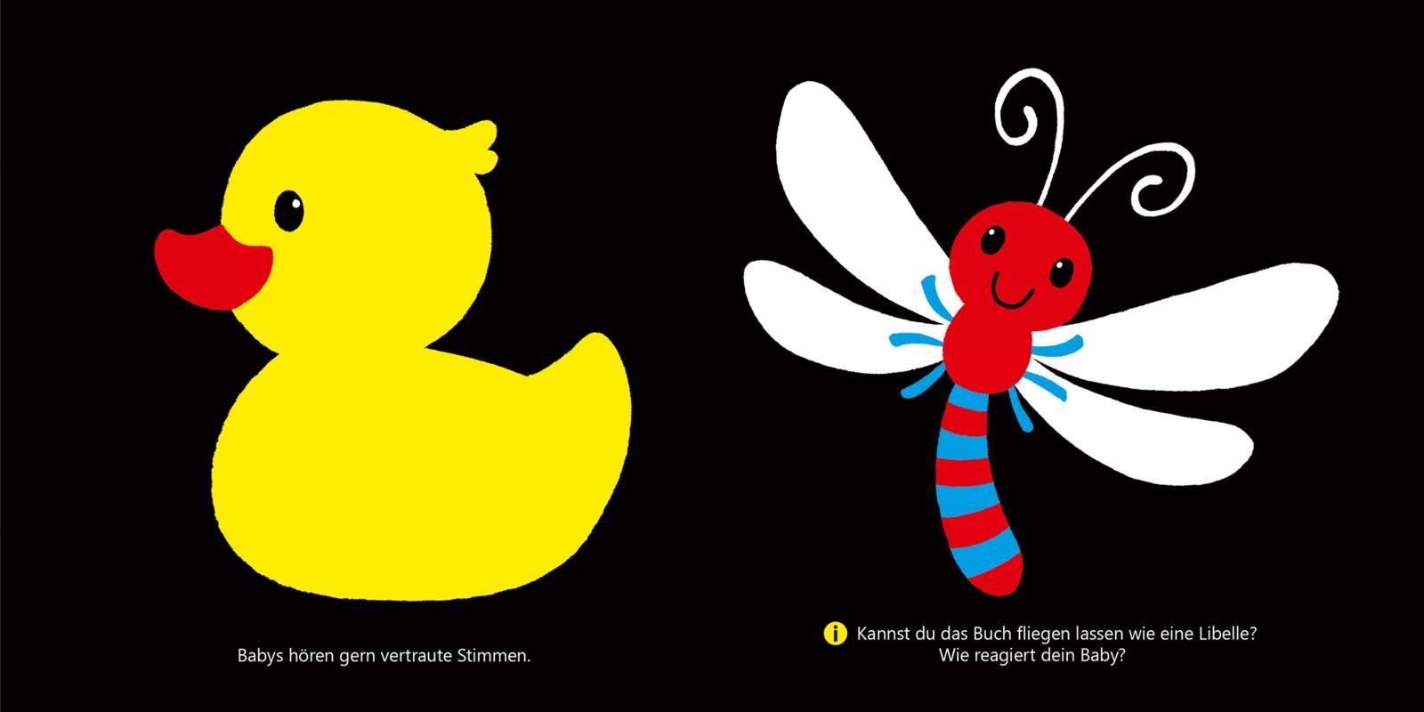 Beispielinhalt (Bild) Baby Pixi (unkaputtbar) 163: Mein Baby-Pixi-Buggybuch: Mein erstes Kontrastbuch Tiere ab 6 Monaten