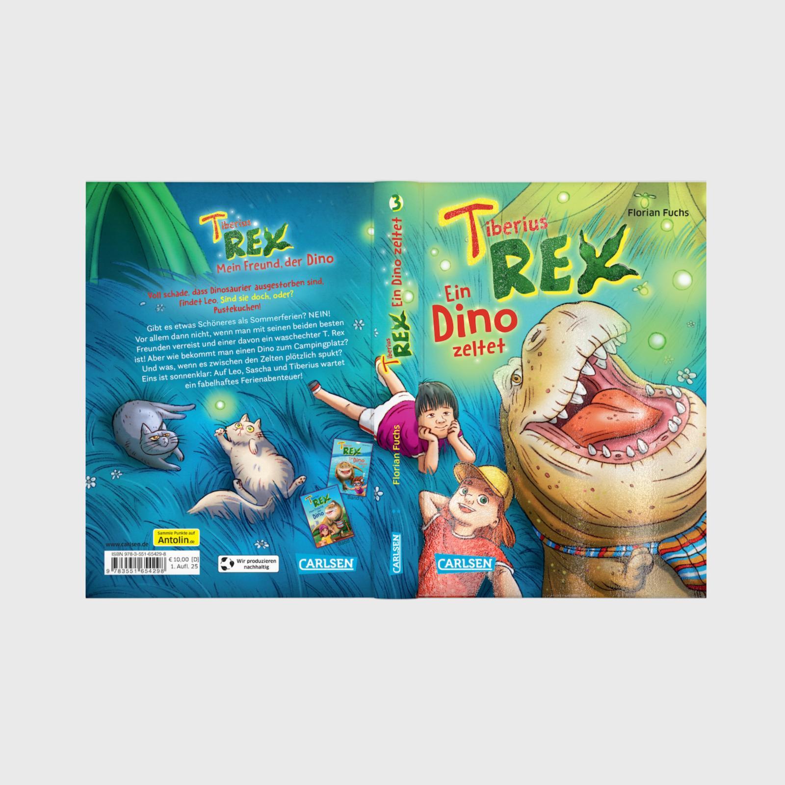 Beispielinhalt (Bild) Tiberius Rex 3: Ein Dino zeltet