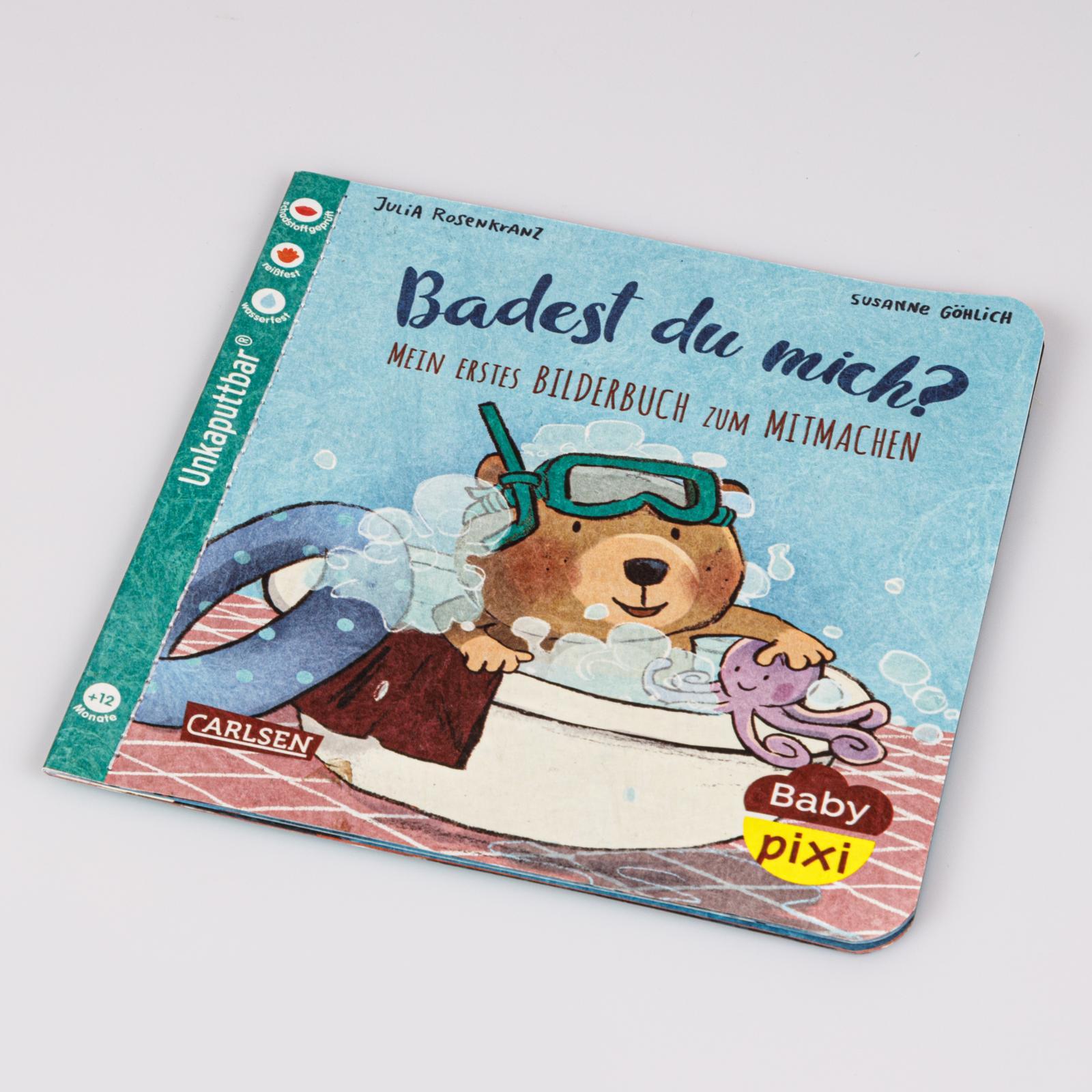 Beispielinhalt (Bild) Baby Pixi (unkaputtbar) 85: Mein erstes Bilderbuch zum Mitmachen: Badest du mich?