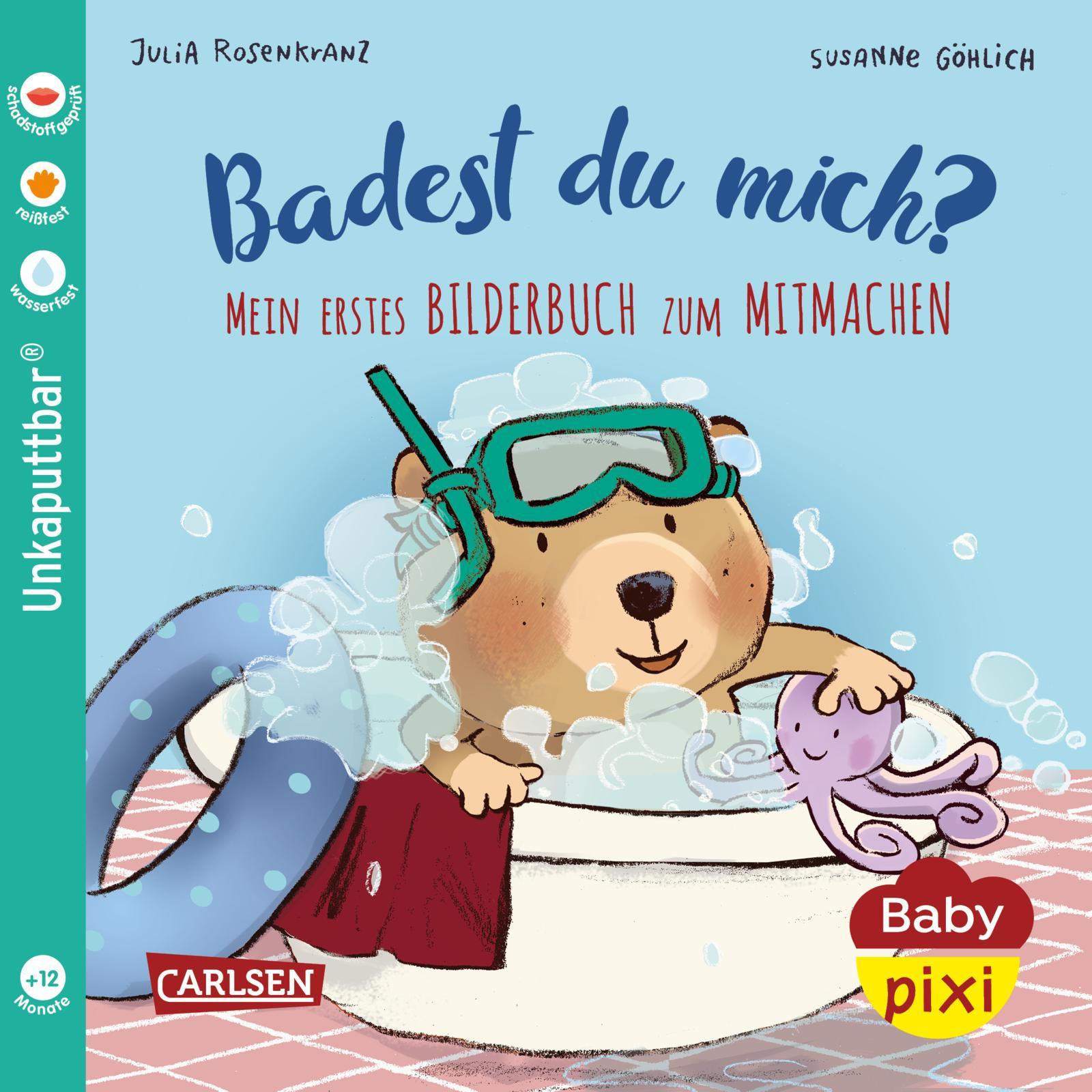 Vorderes Coverbild Baby Pixi (unkaputtbar) 85: Mein erstes Bilderbuch zum Mitmachen: Badest du mich?