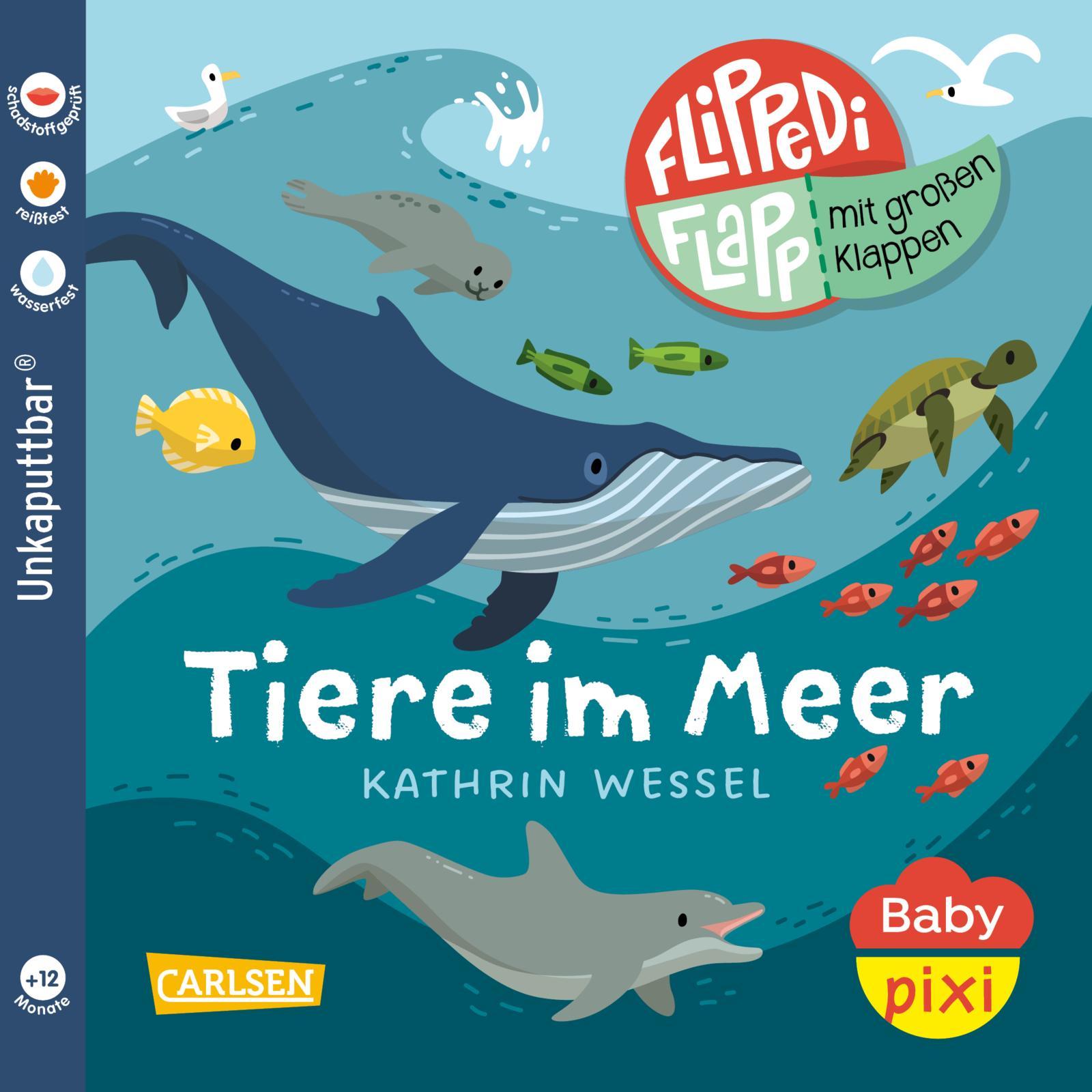 Vorderes Coverbild Baby Pixi (unkaputtbar) 142: Flippediflapp: Tiere im Meer