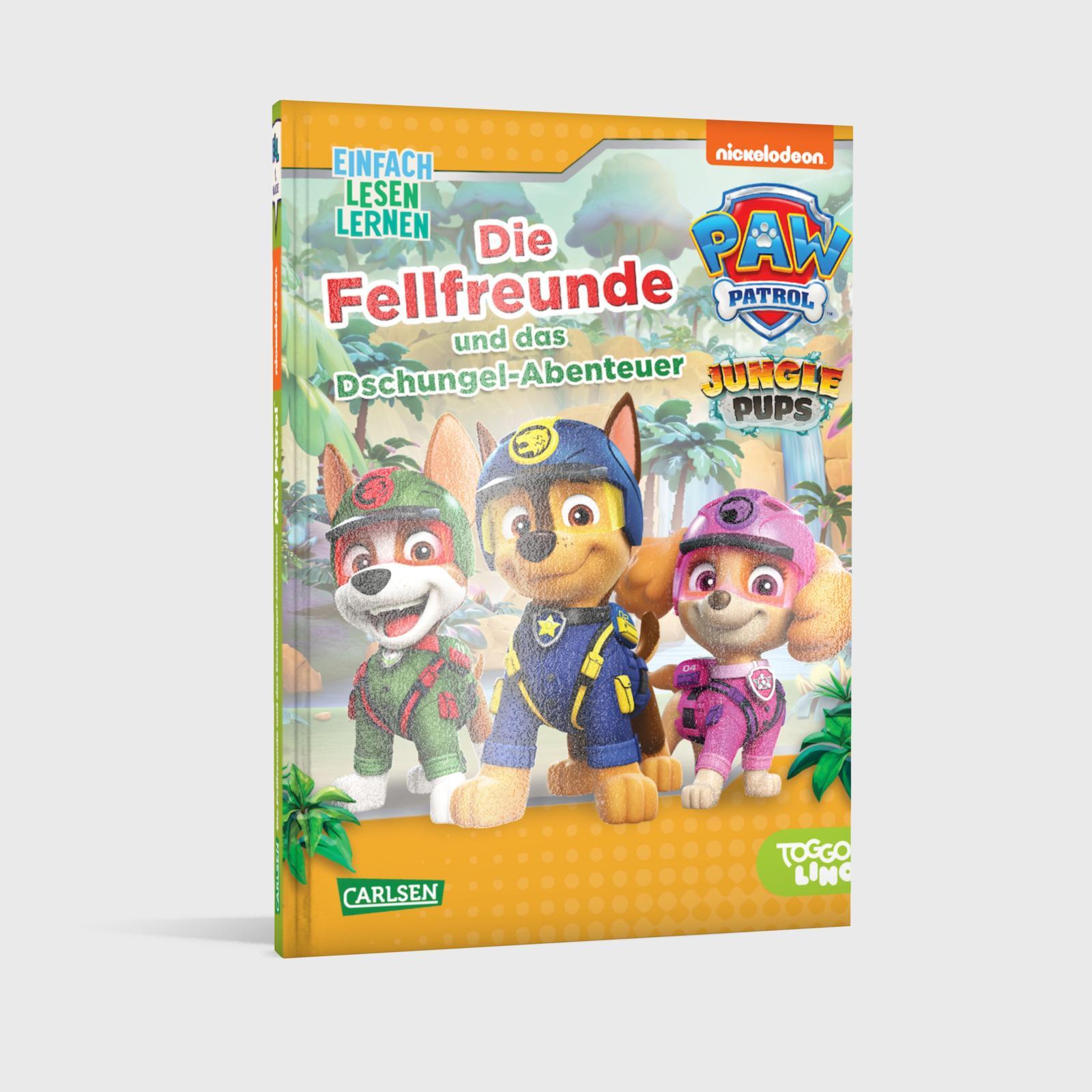 Beispielinhalt (Bild) PAW Patrol Erstlesebuch: Die Fellfreunde und das Dschungel-Abenteuer