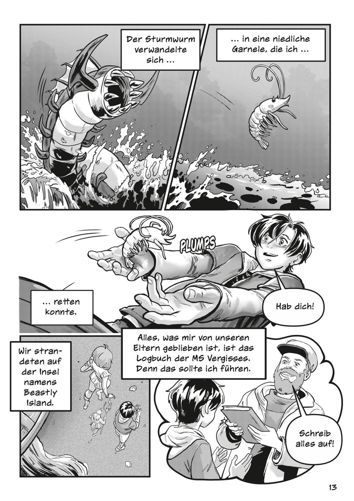 Beispielinhalt (Bild) School of Beastly Island - Band 2 - Gerettet
