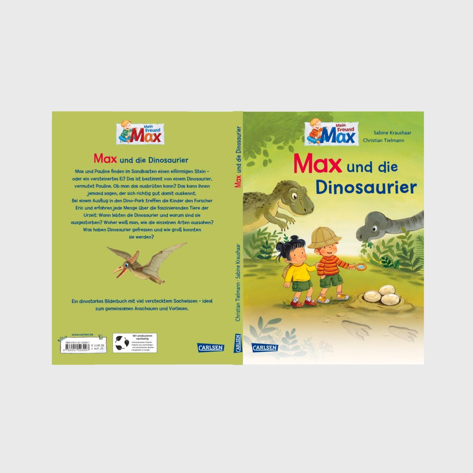 Beispielinhalt (Bild) Max-Bilderbücher: Max und die Dinosaurier